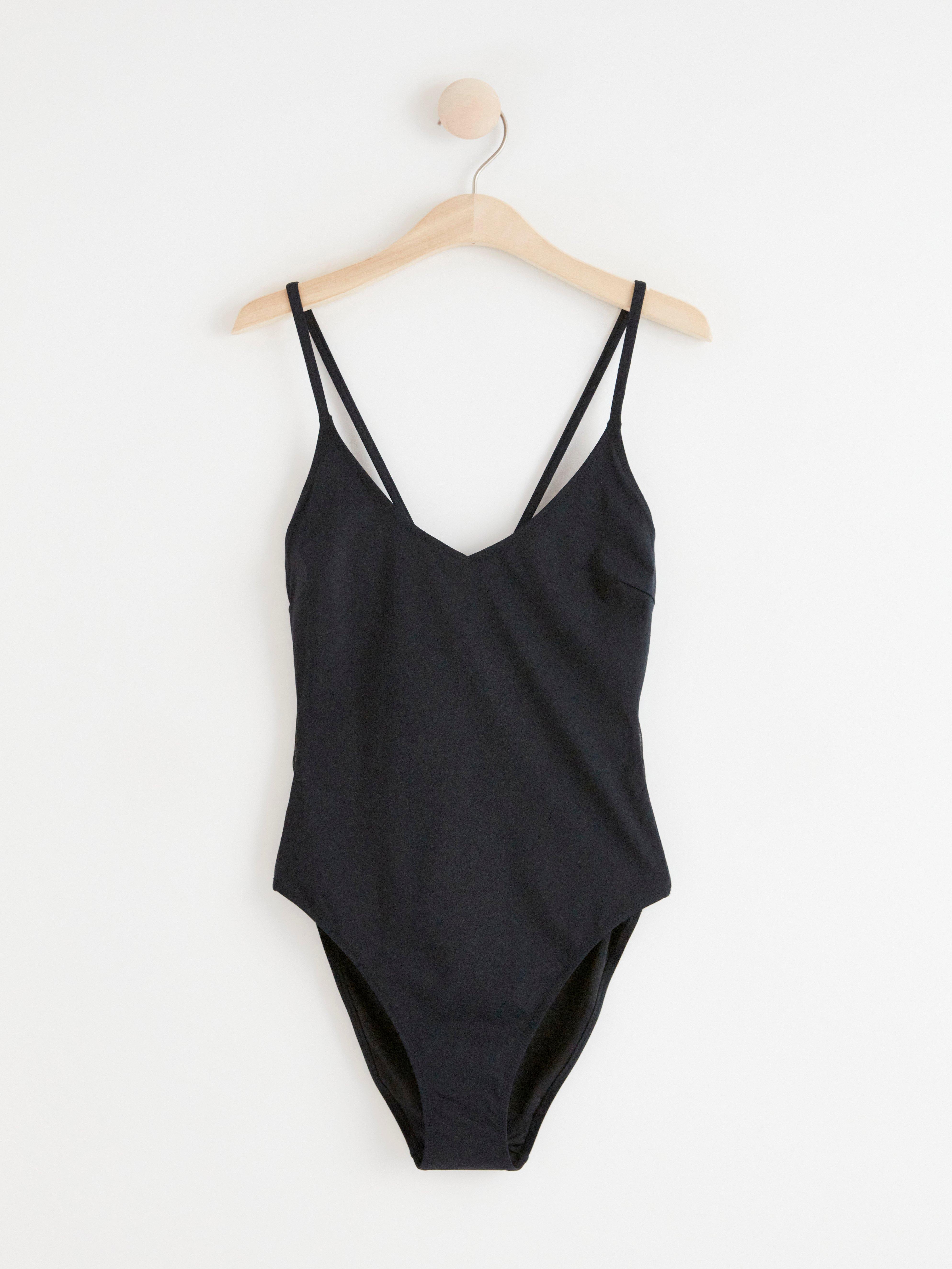 Swimsuit with mesh panels