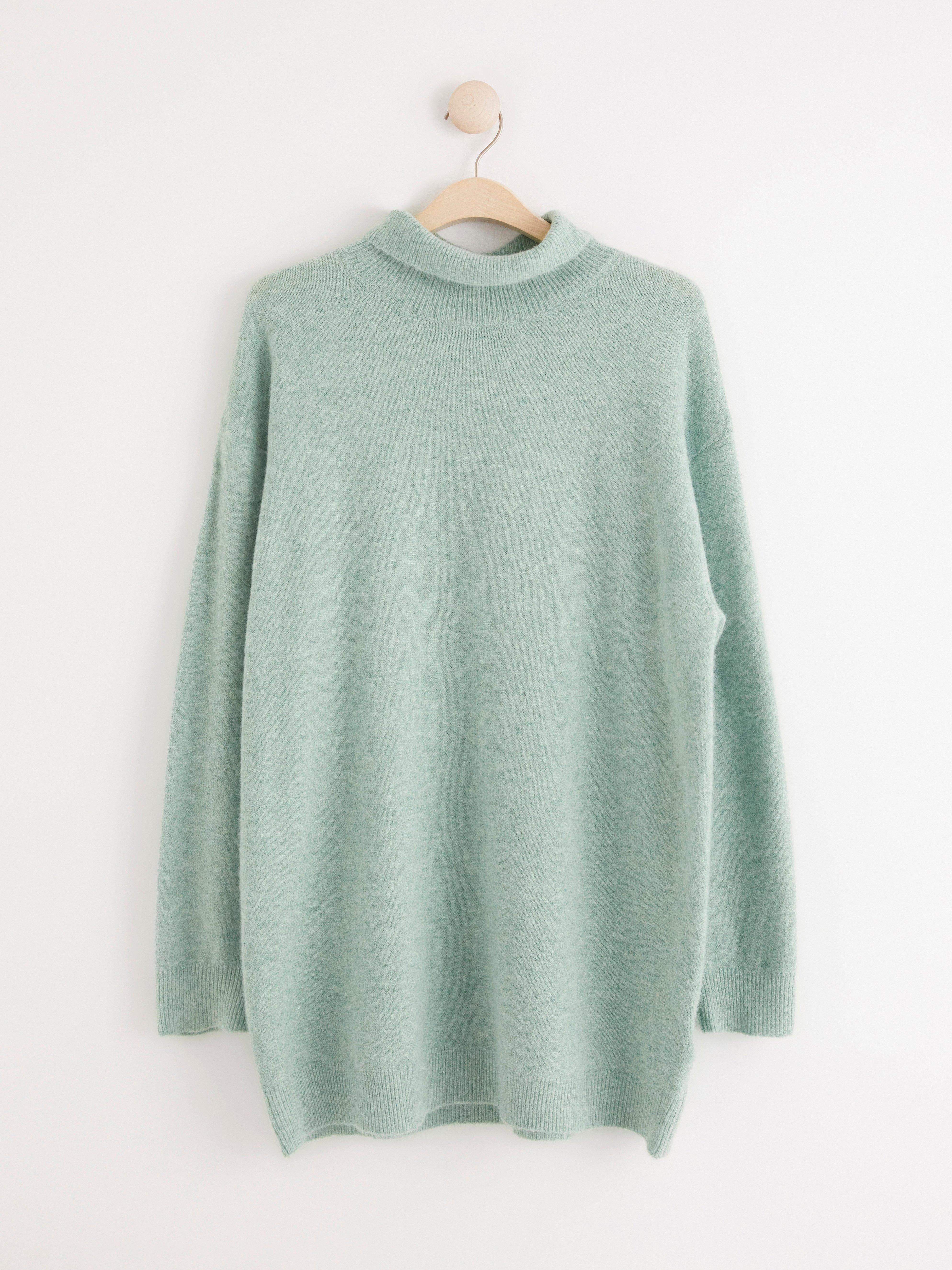 Turtle Neck Sweater - Womens Wear - Green