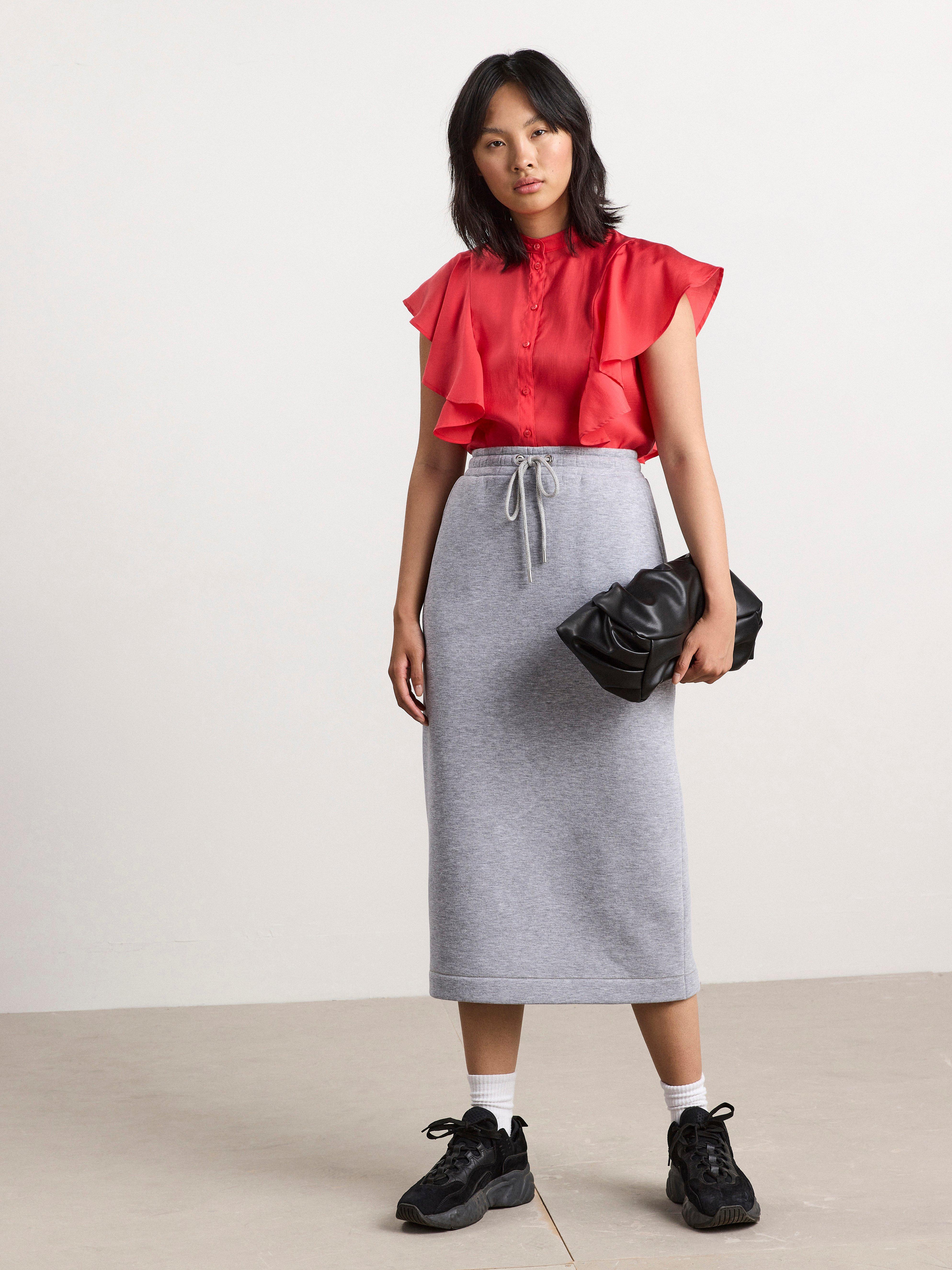 drawstring sweatshirt skirt