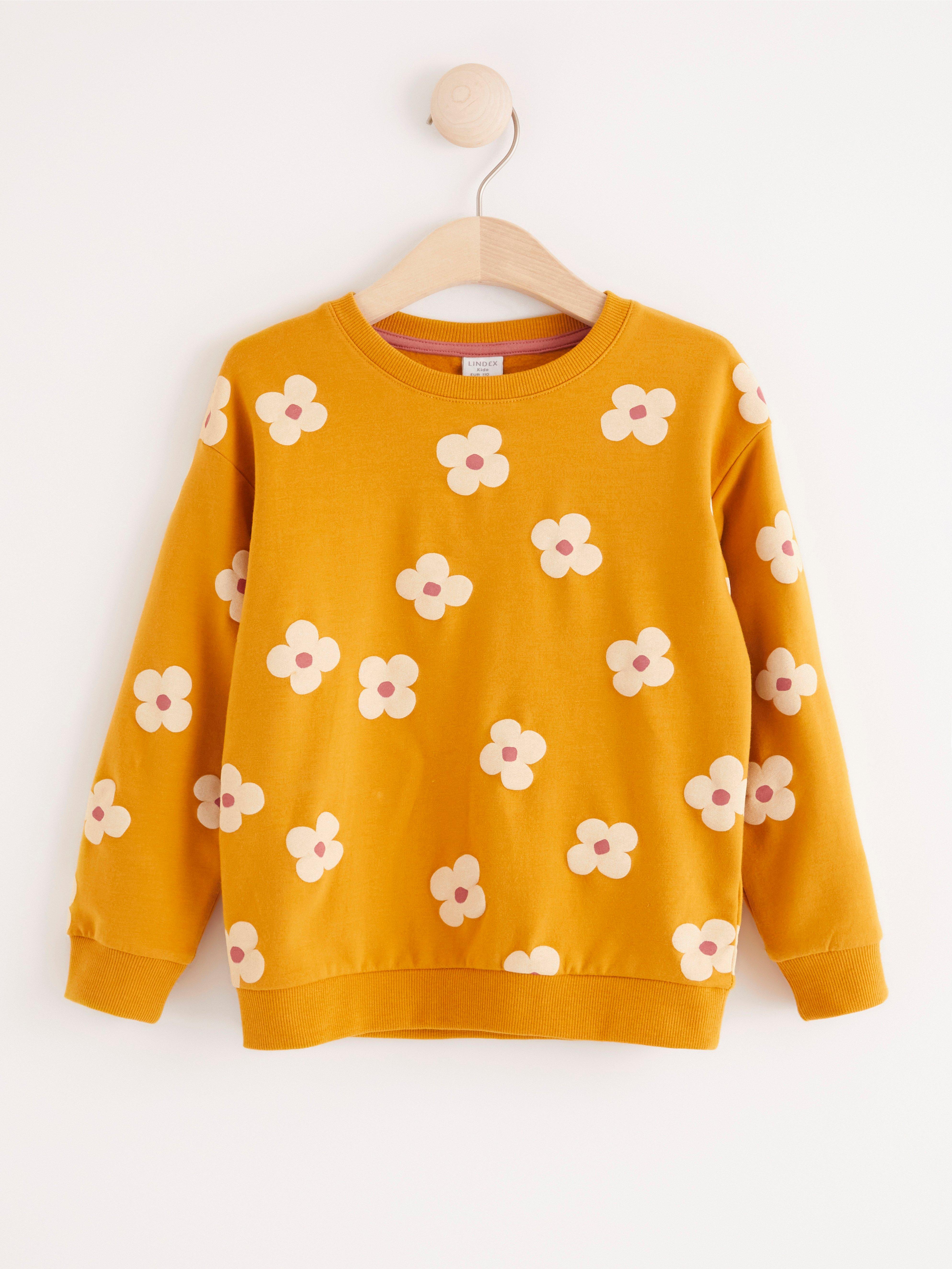 Sweatshirt - Barn - Gul