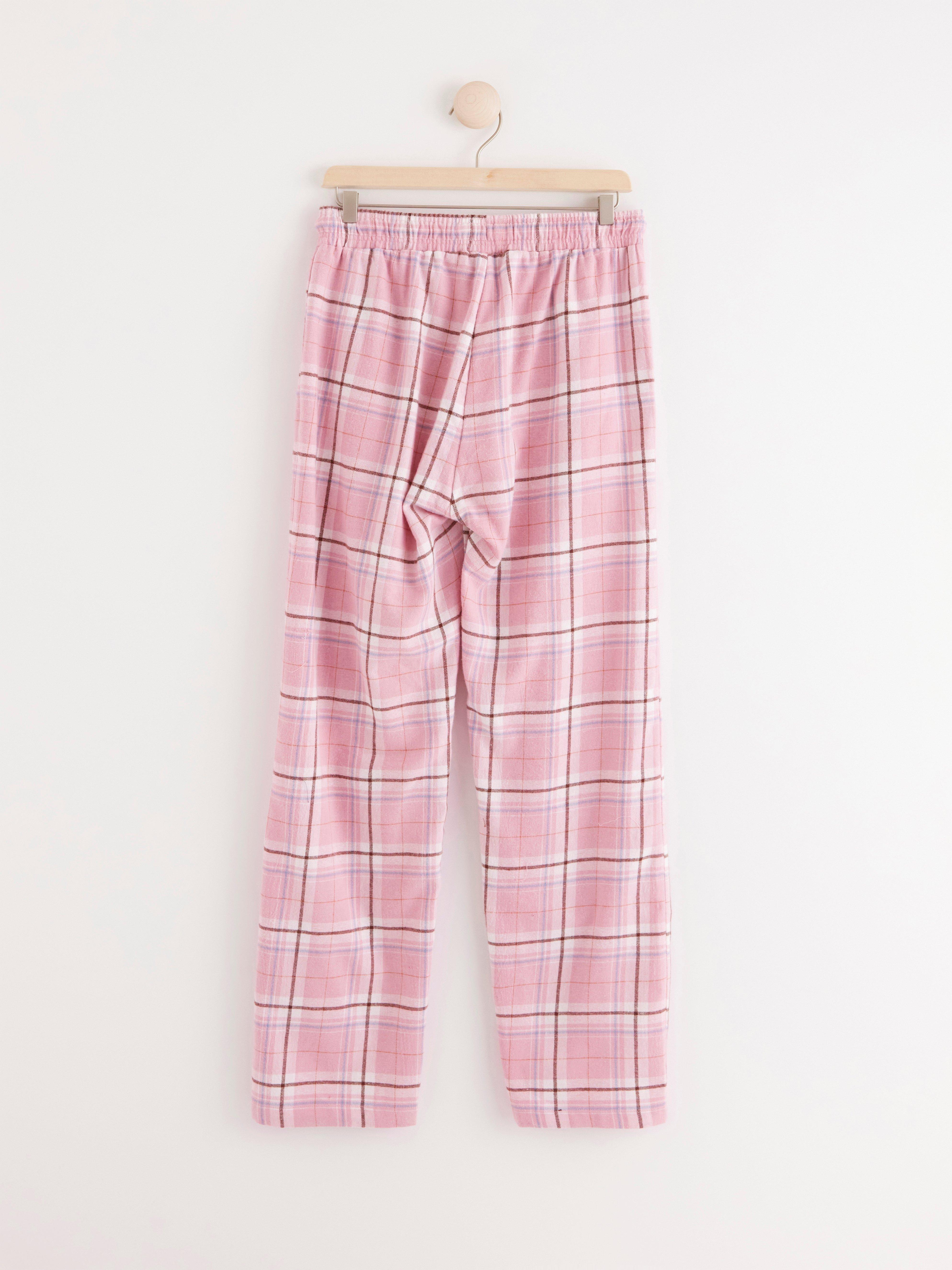 pink plaid pants