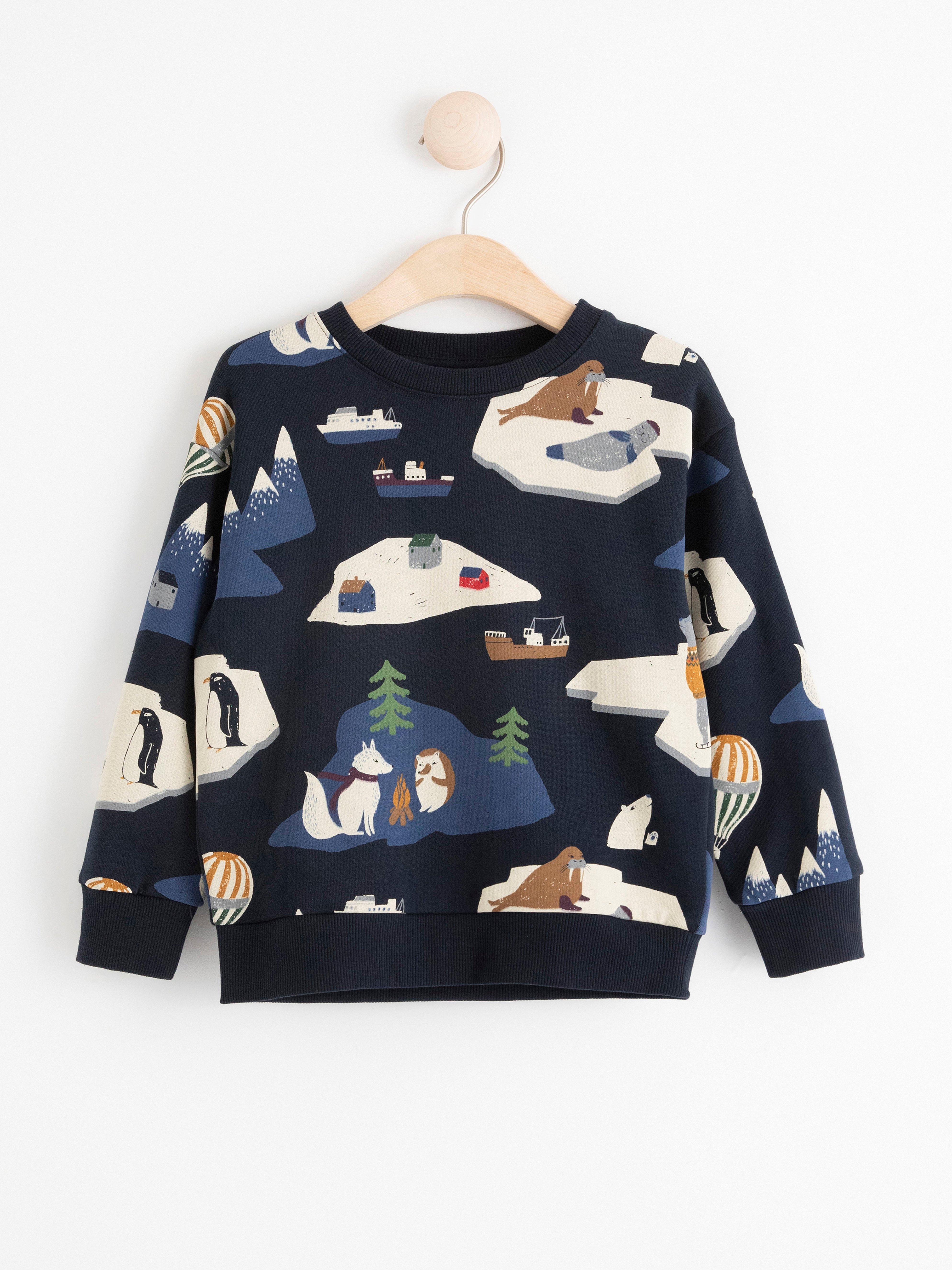 Sweatshirt - Barn - Blå