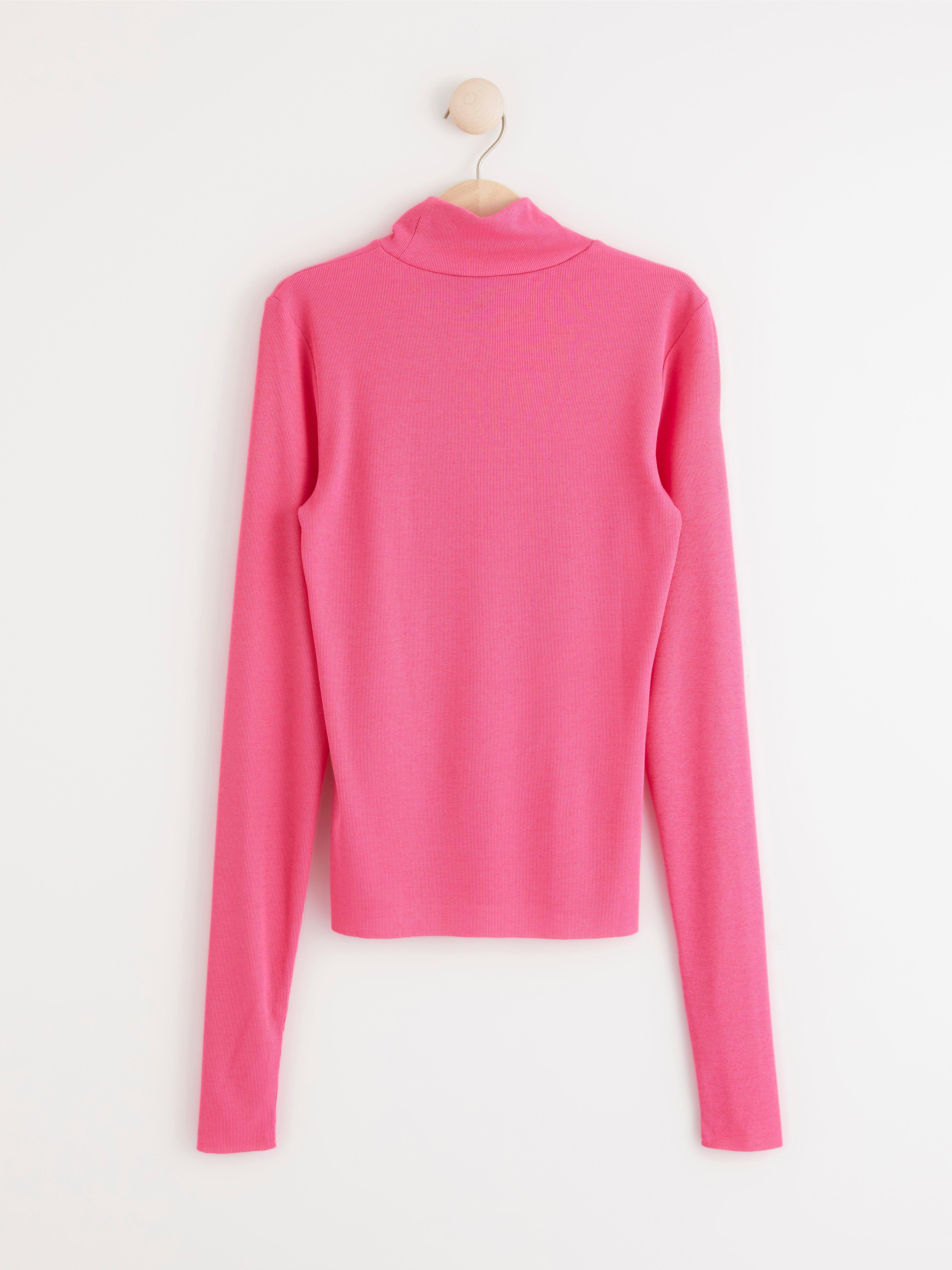 Roller Neck Top - Womens Wear - Pink