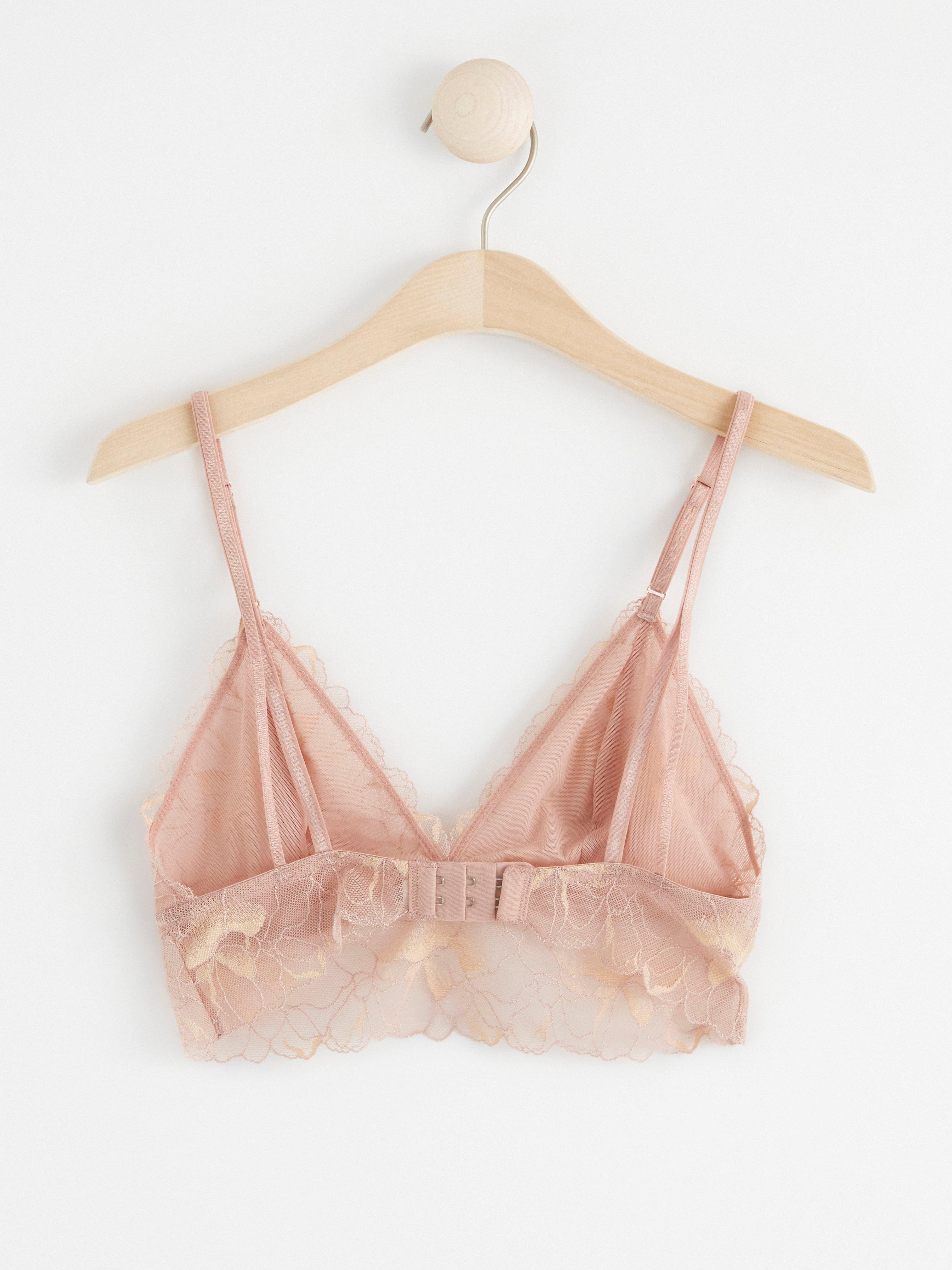 Unpadded bralette with lace