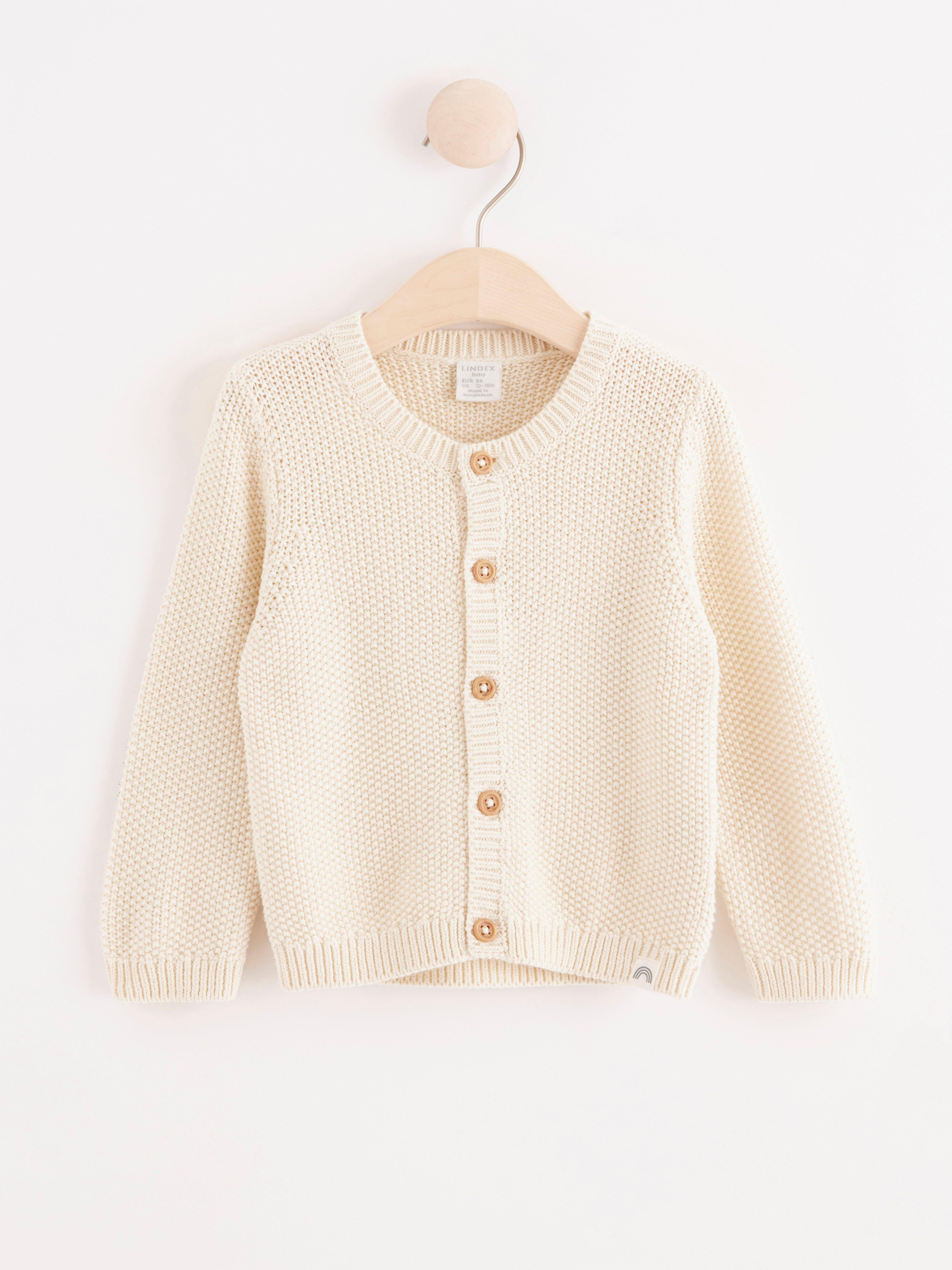 Mosstickad cardigan