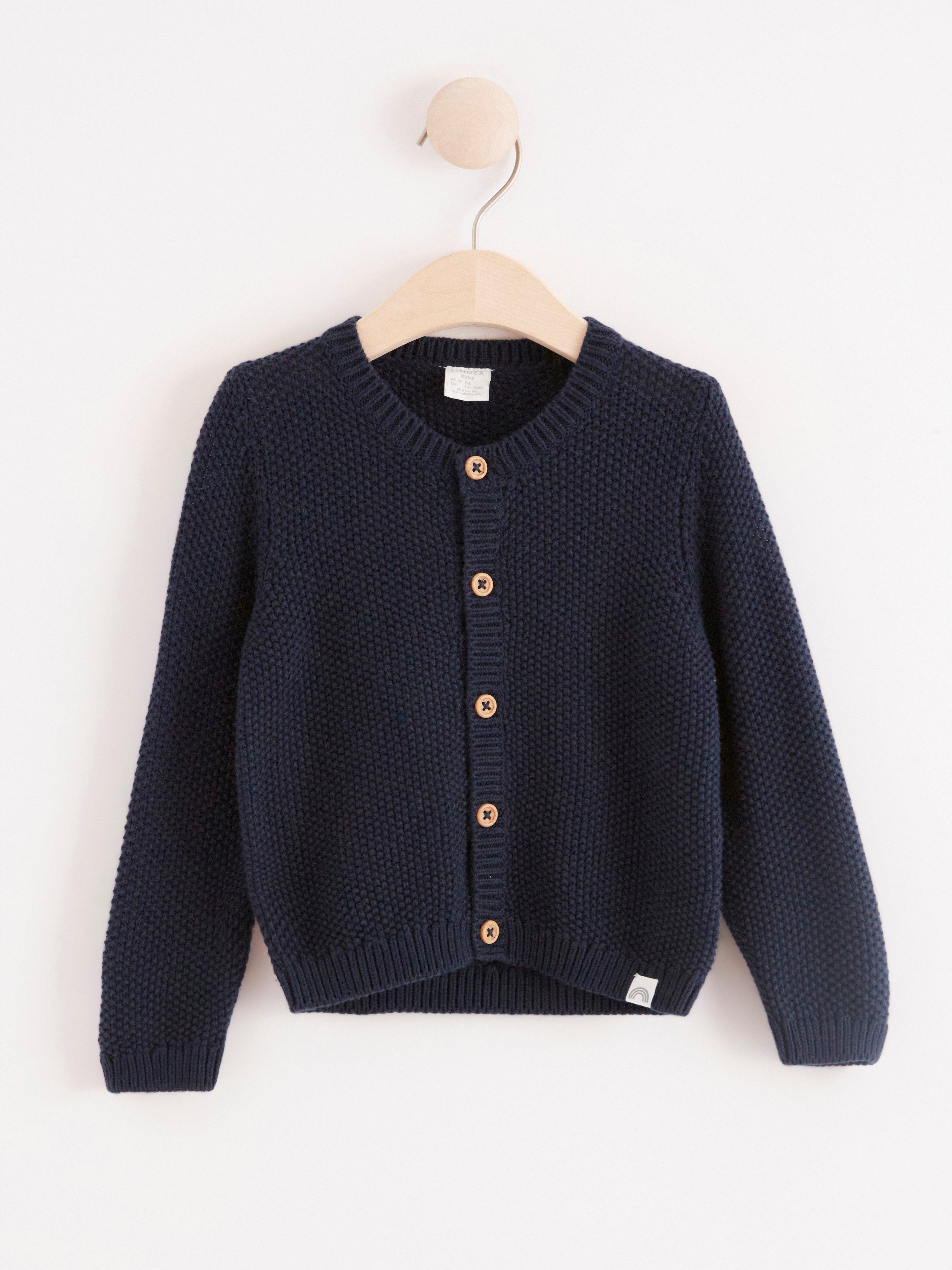 Mosstickad cardigan