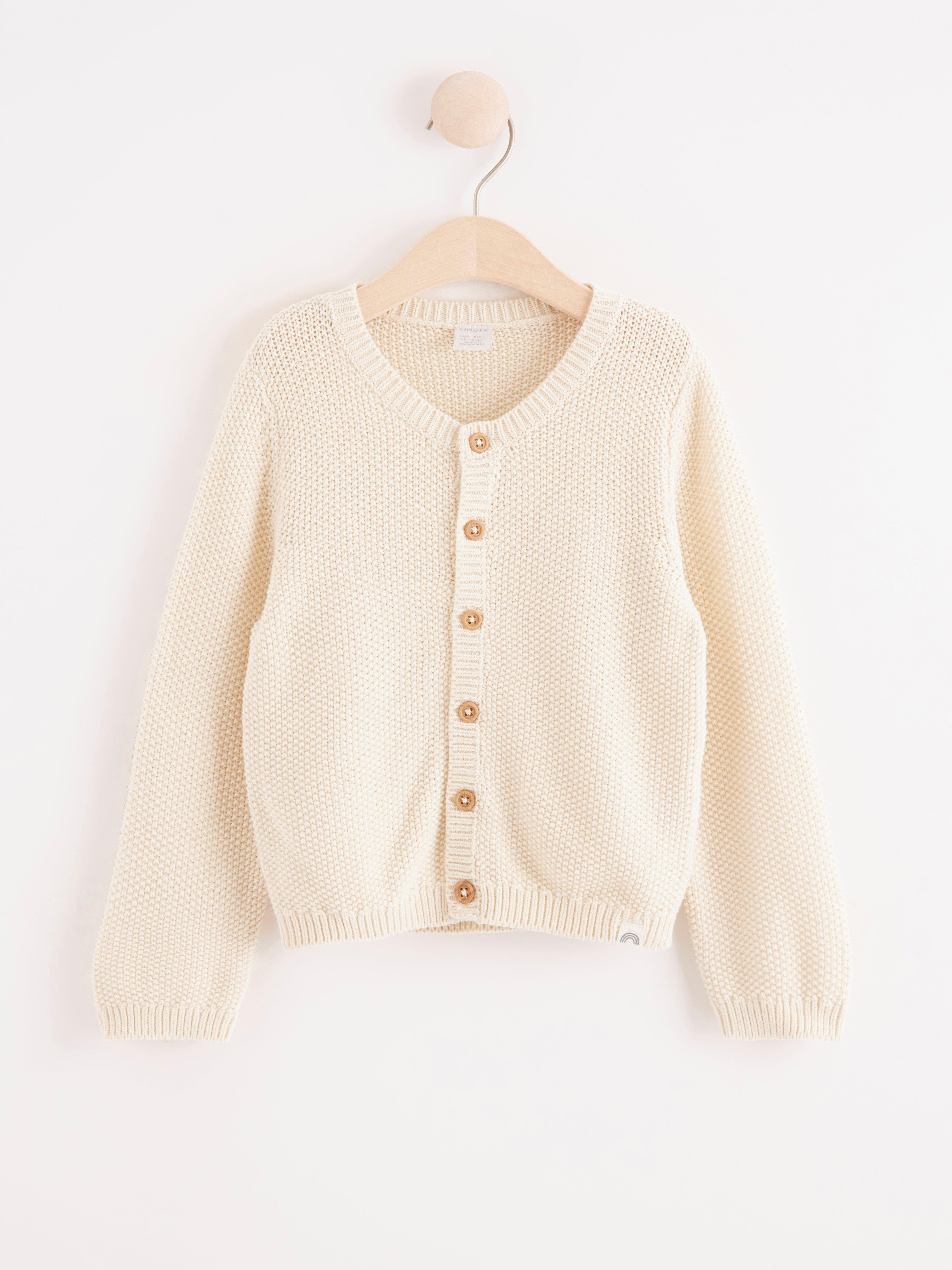 Mosstickad cardigan