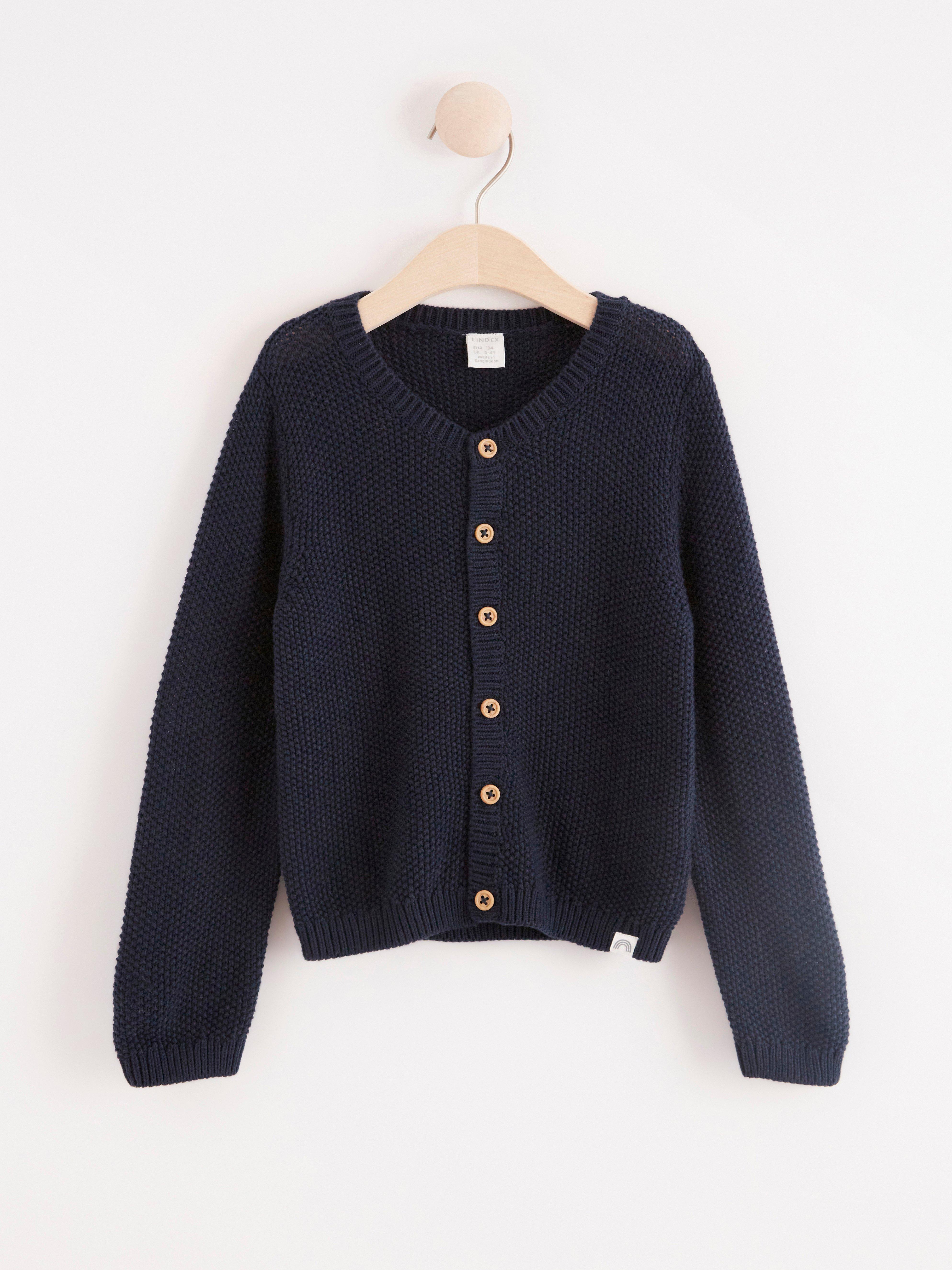 Mosstickad cardigan