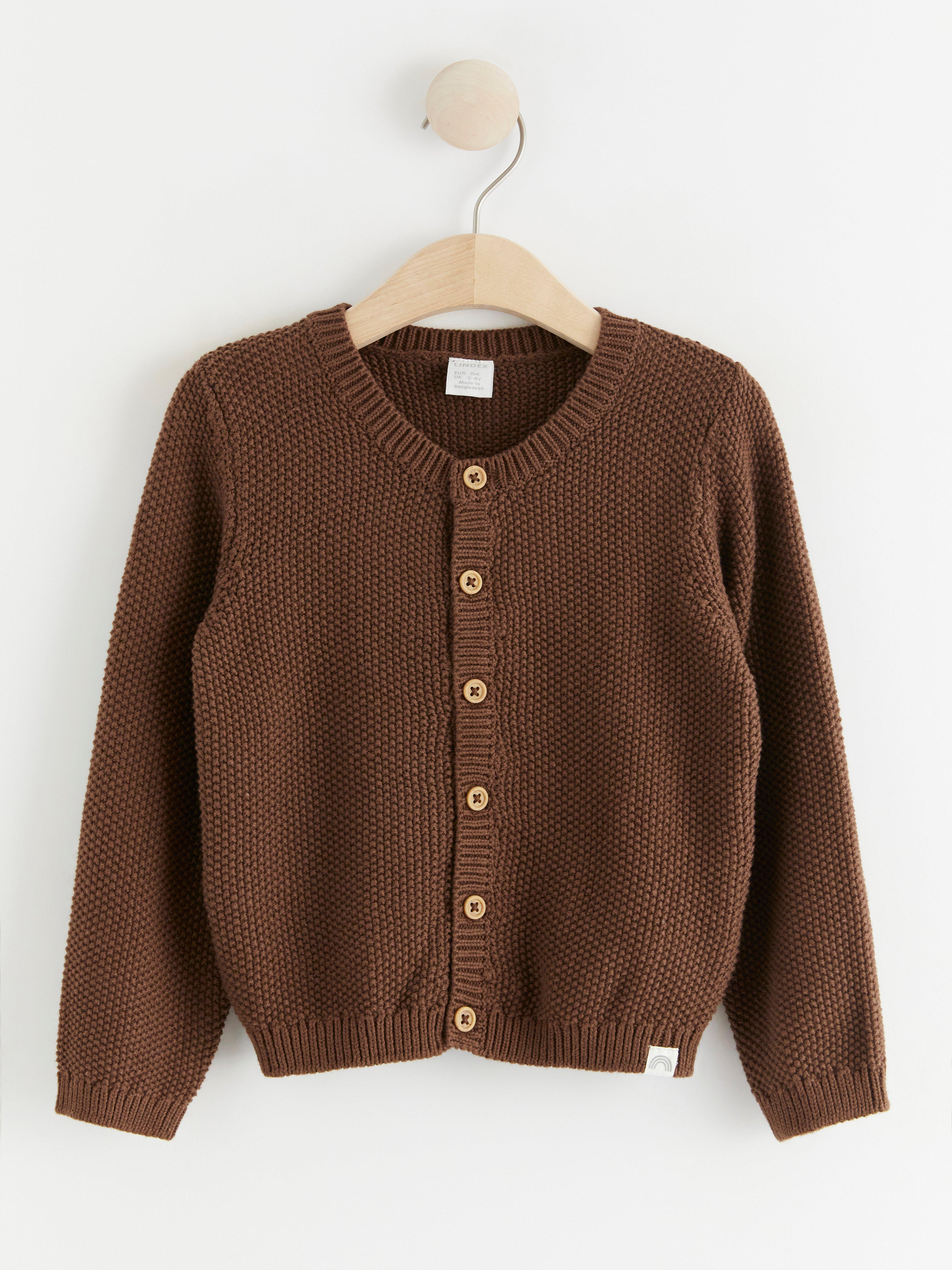 Mosstickad cardigan