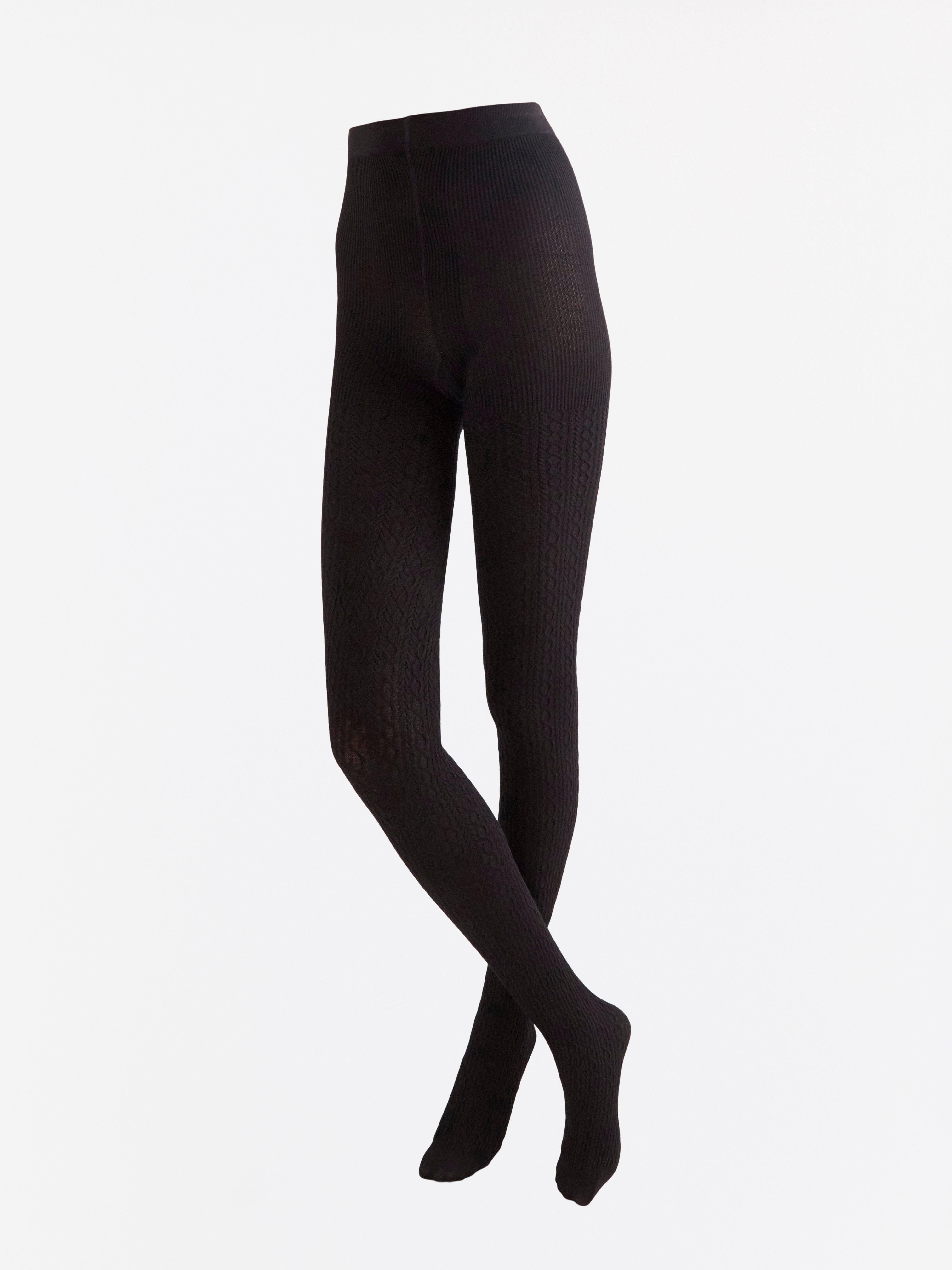 Black discount knitted tights