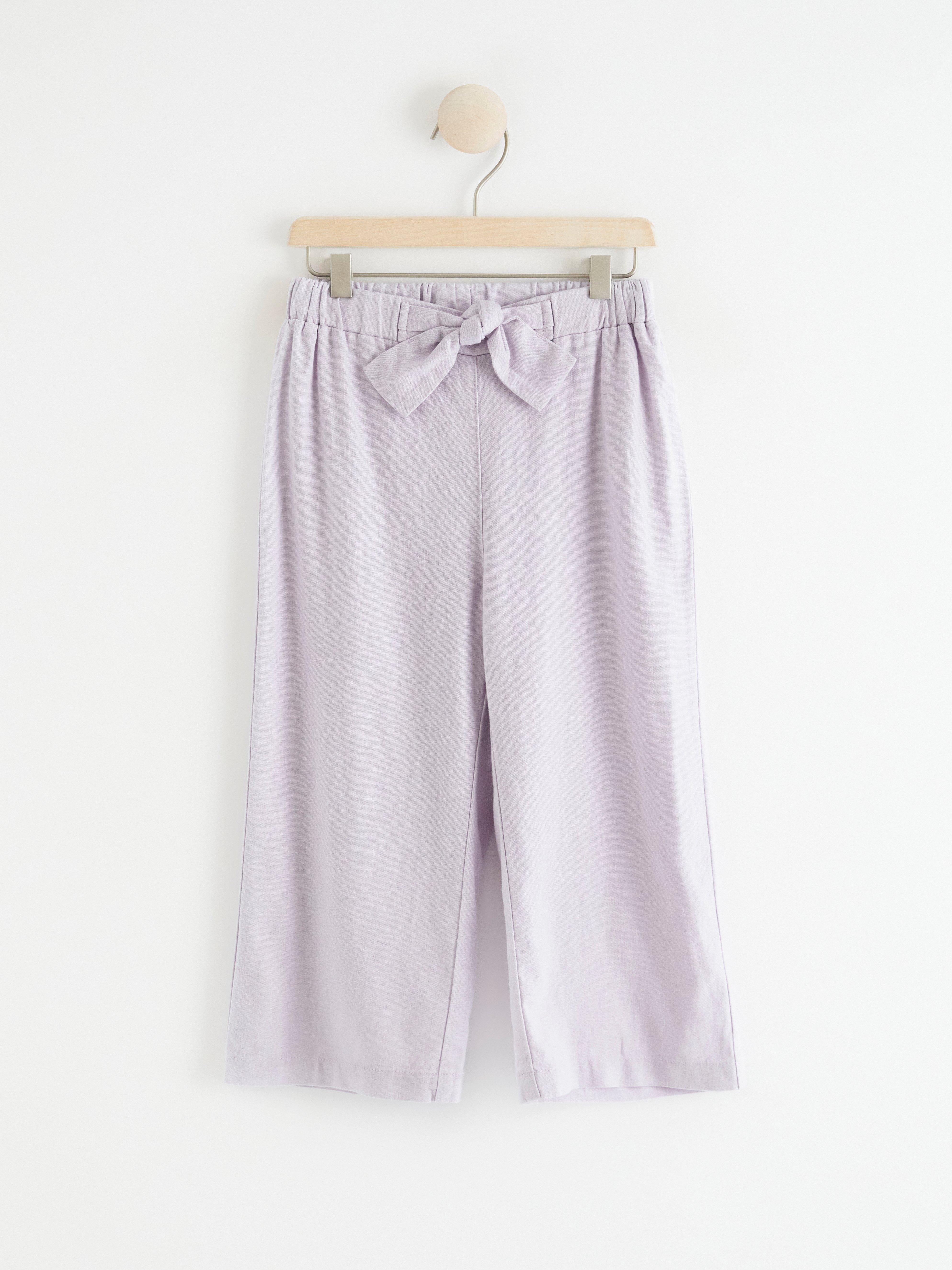 Cropped linen trousers