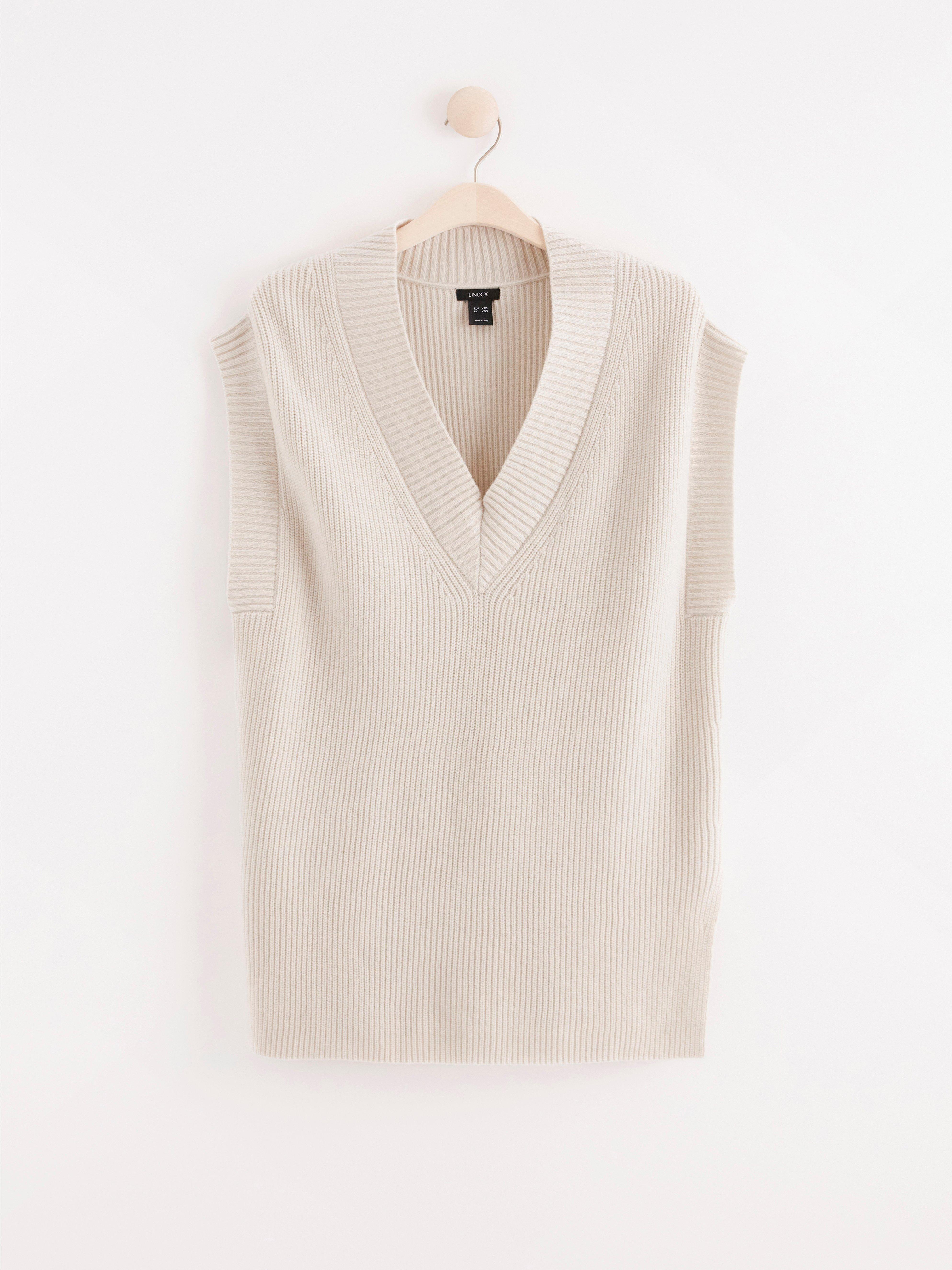 Knitted Vest In Wool Blend Lindex Europe