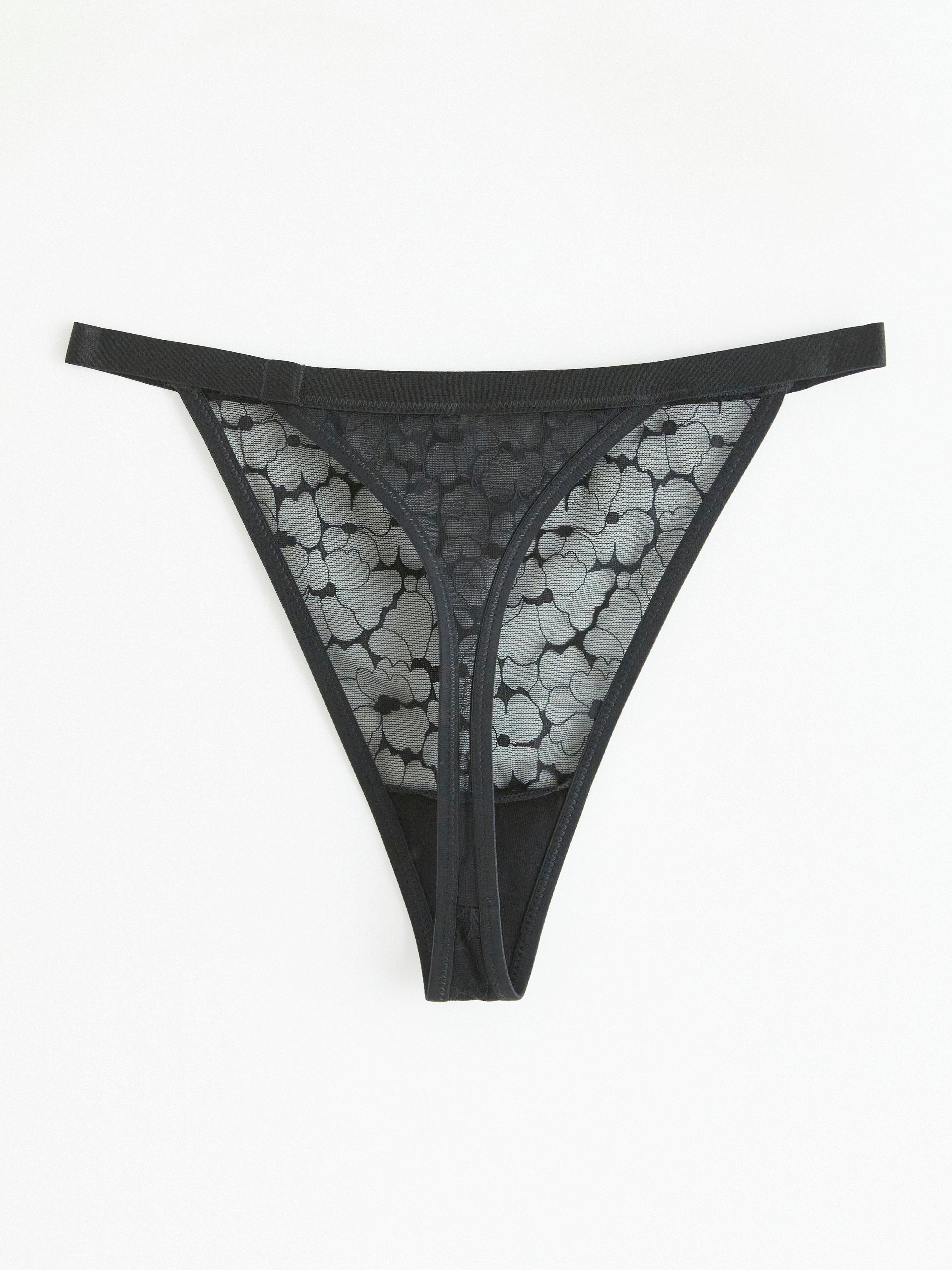 Thong Low - Lingerie - Black