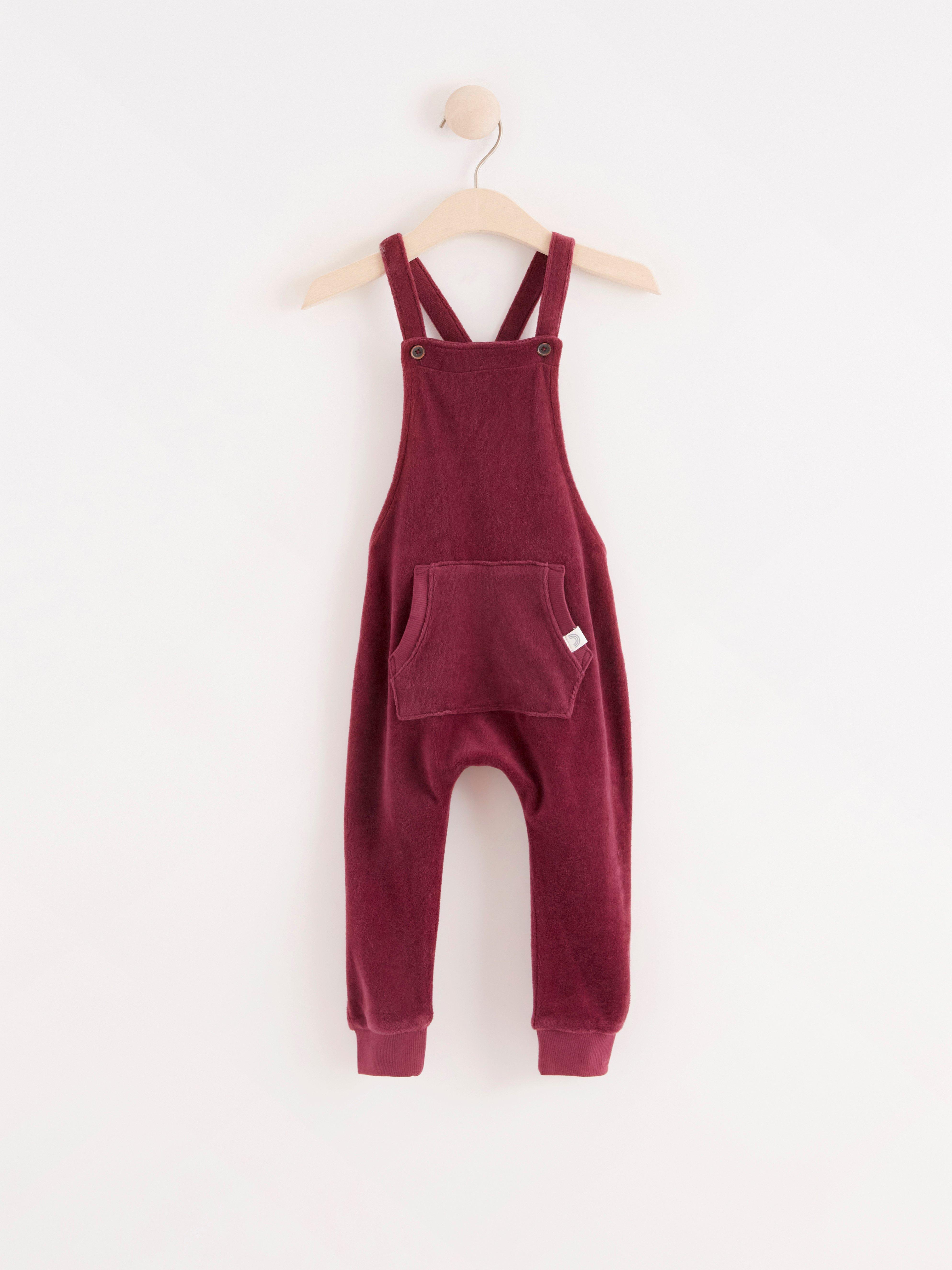 Hängslebyxor - Barn - Röd