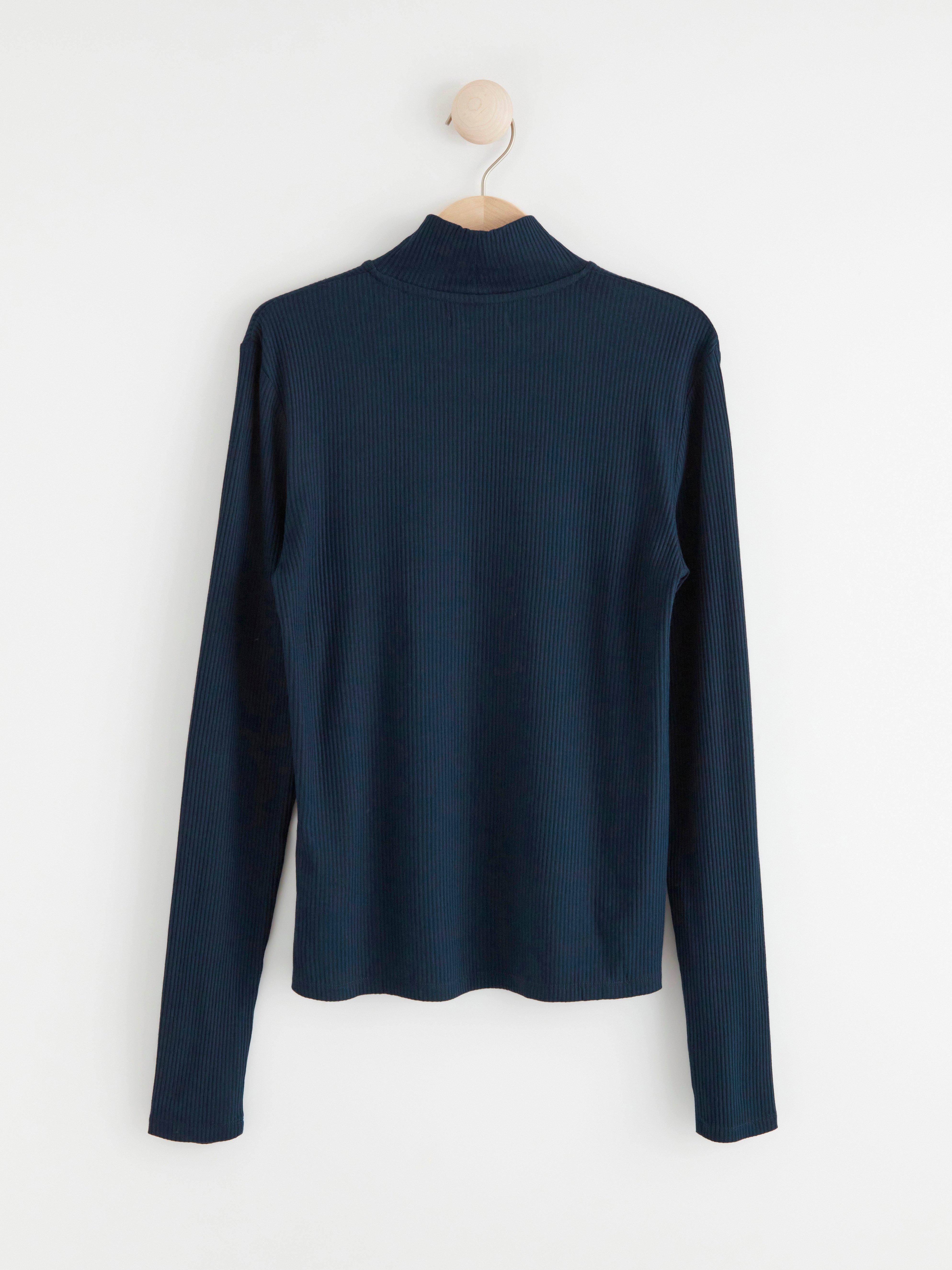 Roller Neck Top - Womens Wear - Blue