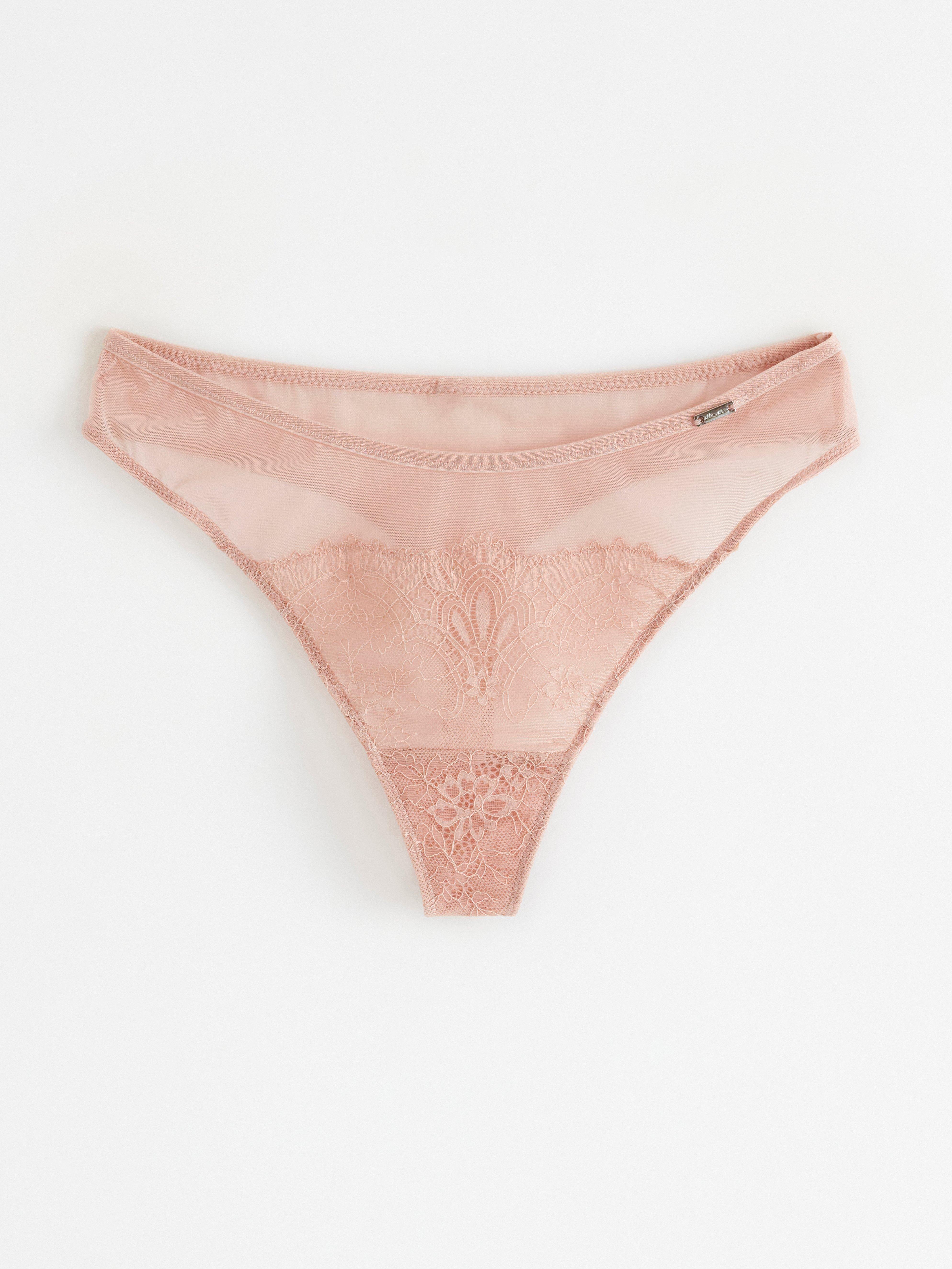 ella m – Stringtrosa regular waist med spets | Lindex