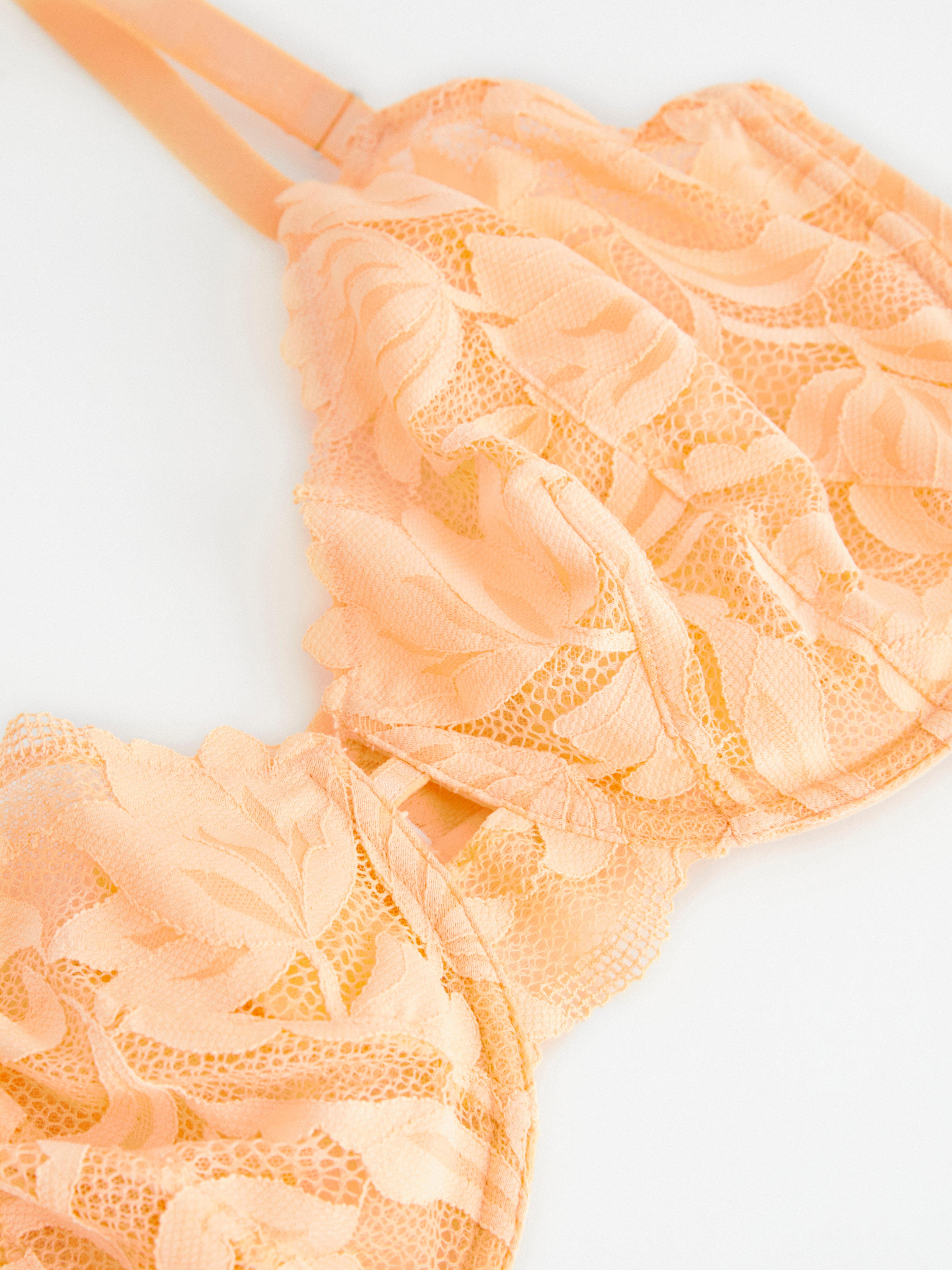 Unpadded Bra - Lingerie - Orange