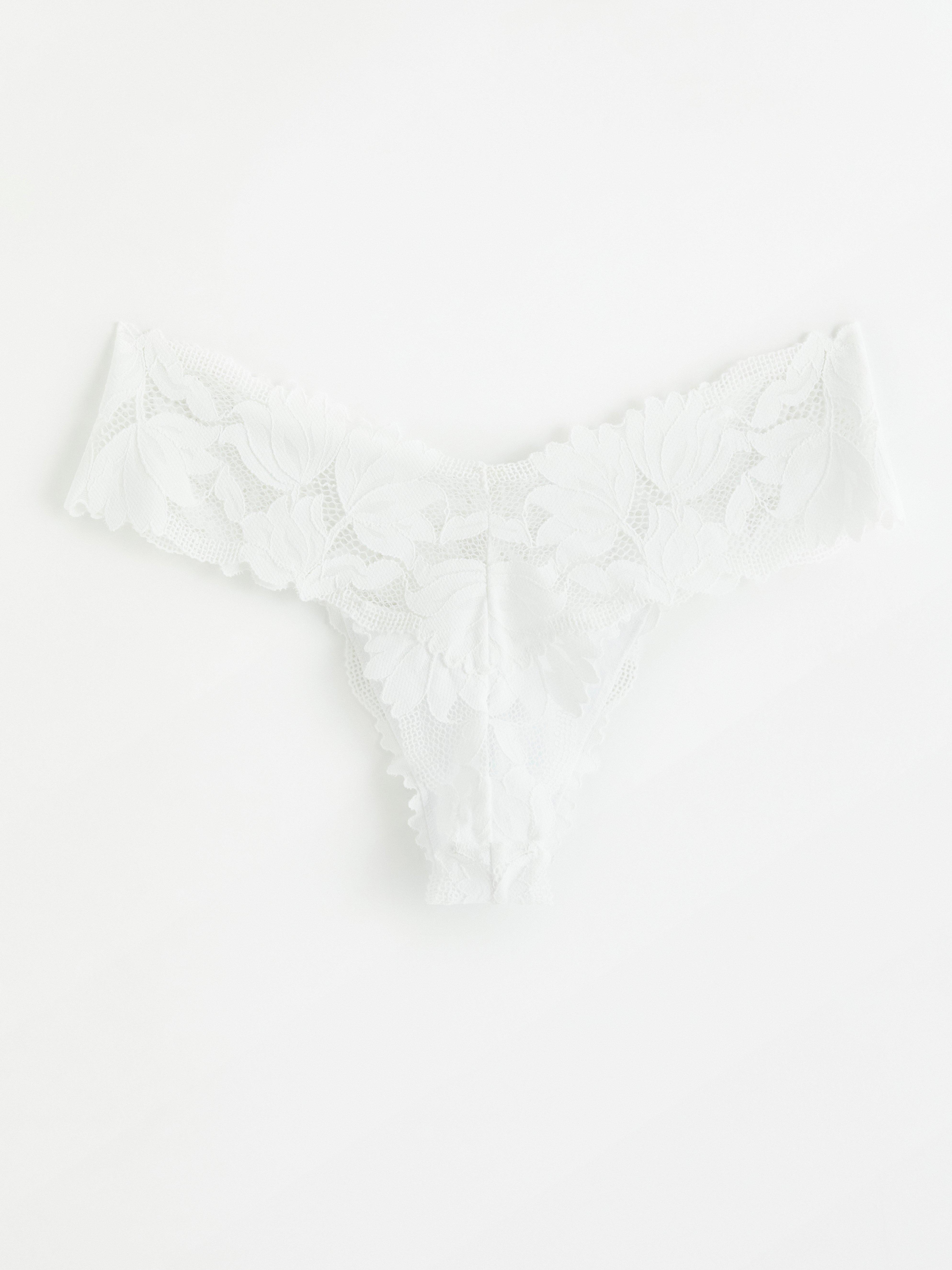 Thong Low - Lingerie - White