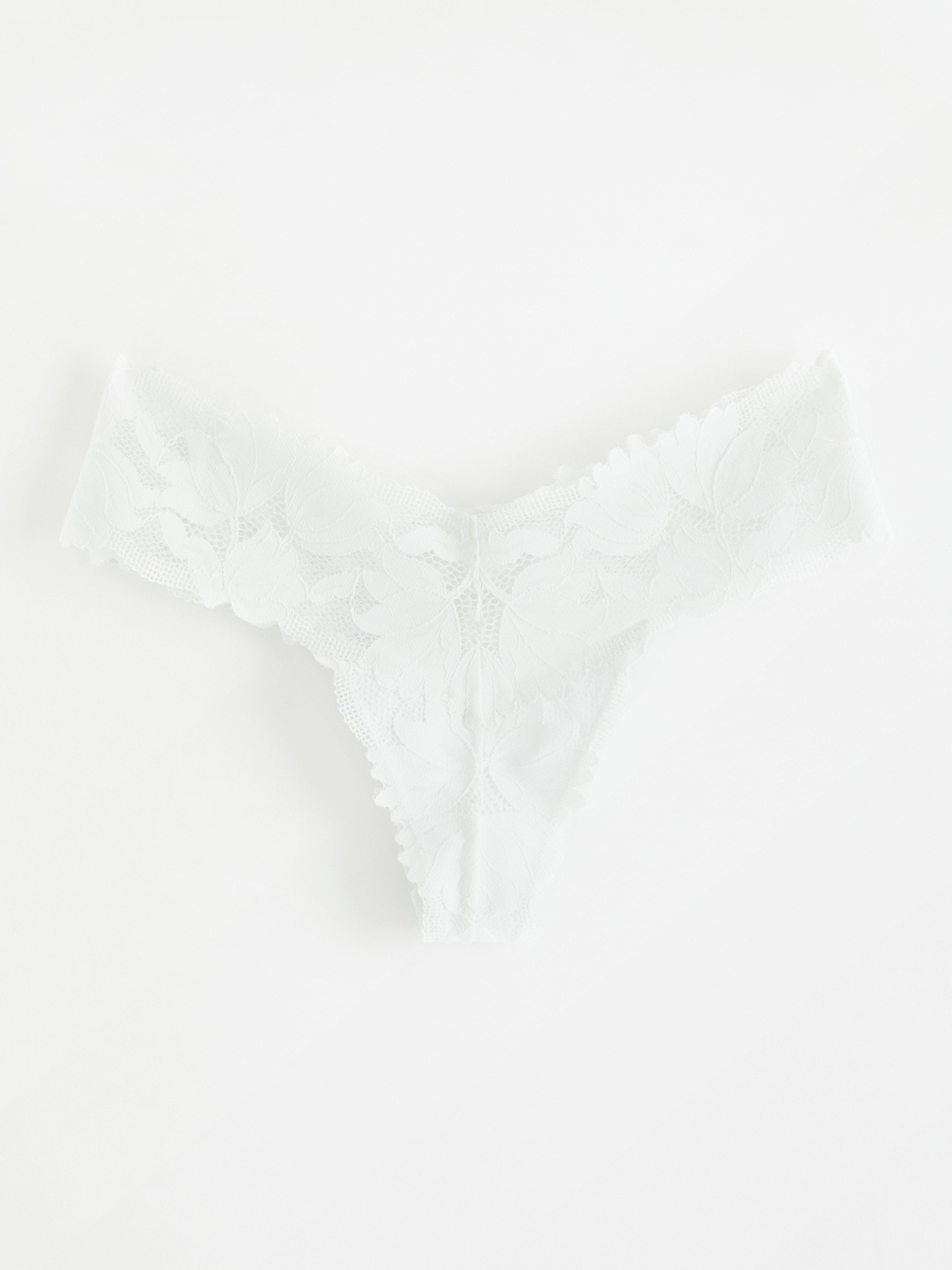 Thong Low - Lingerie - White