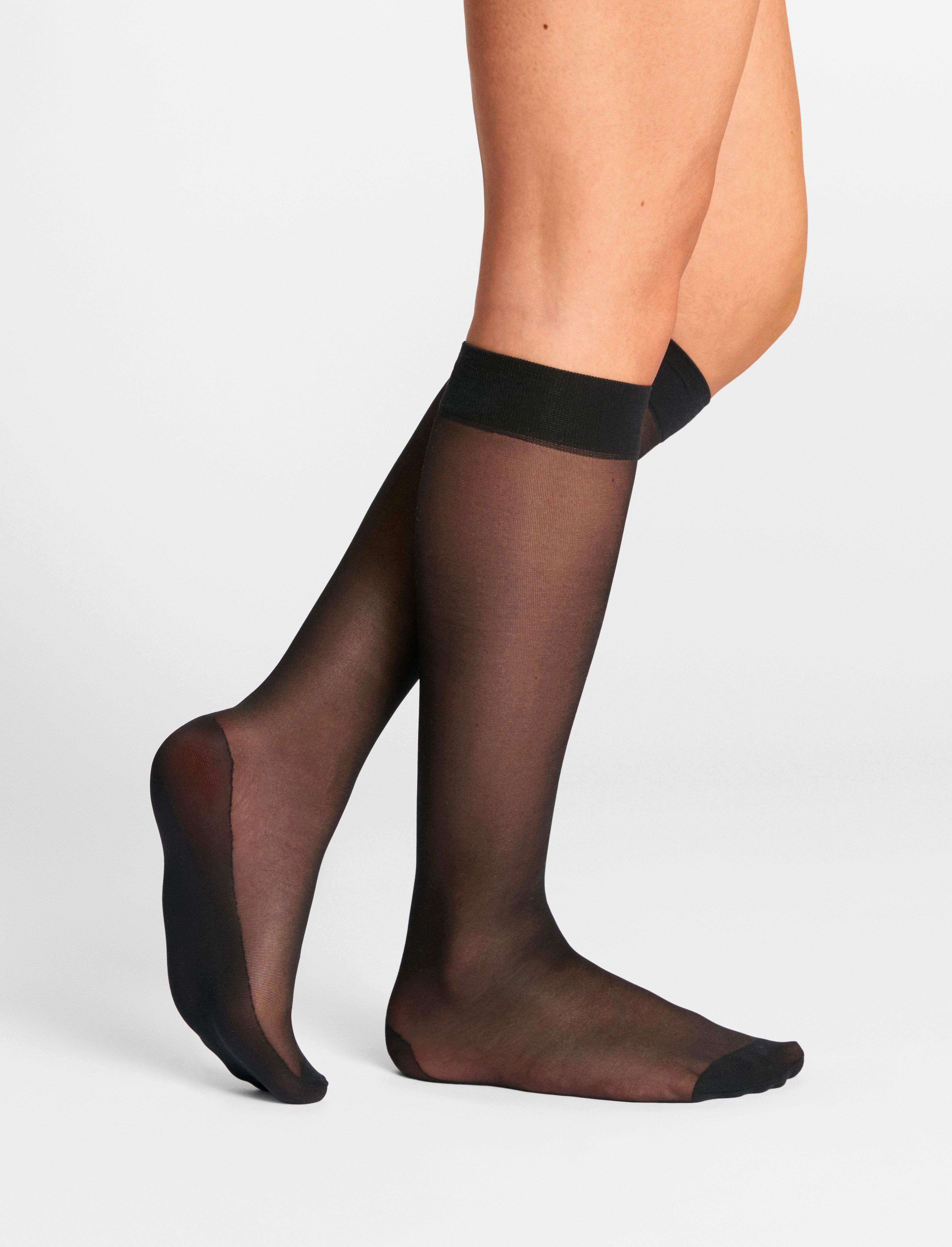 40 denier knee highs black