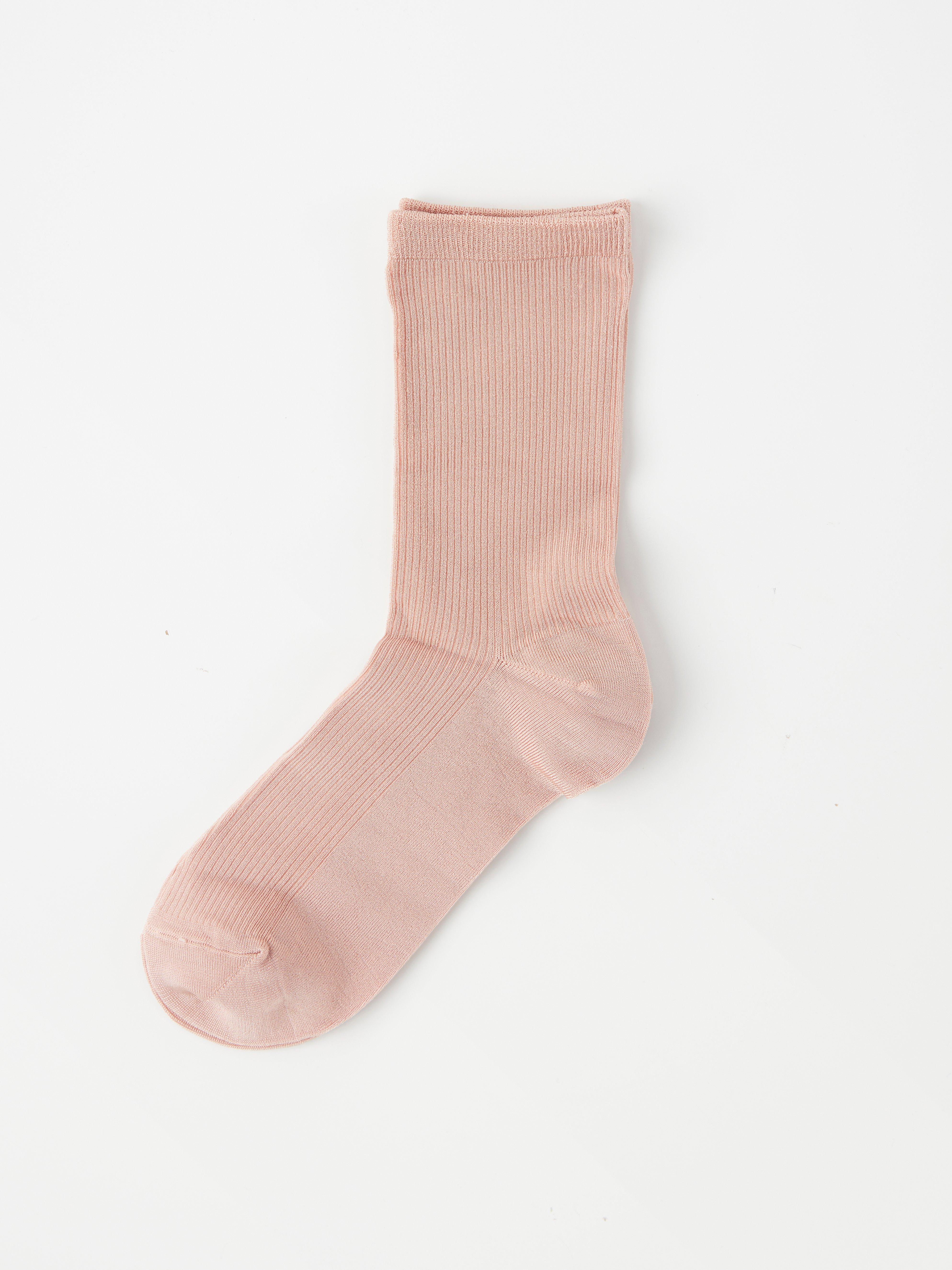 Glansiga ribbade strumpor