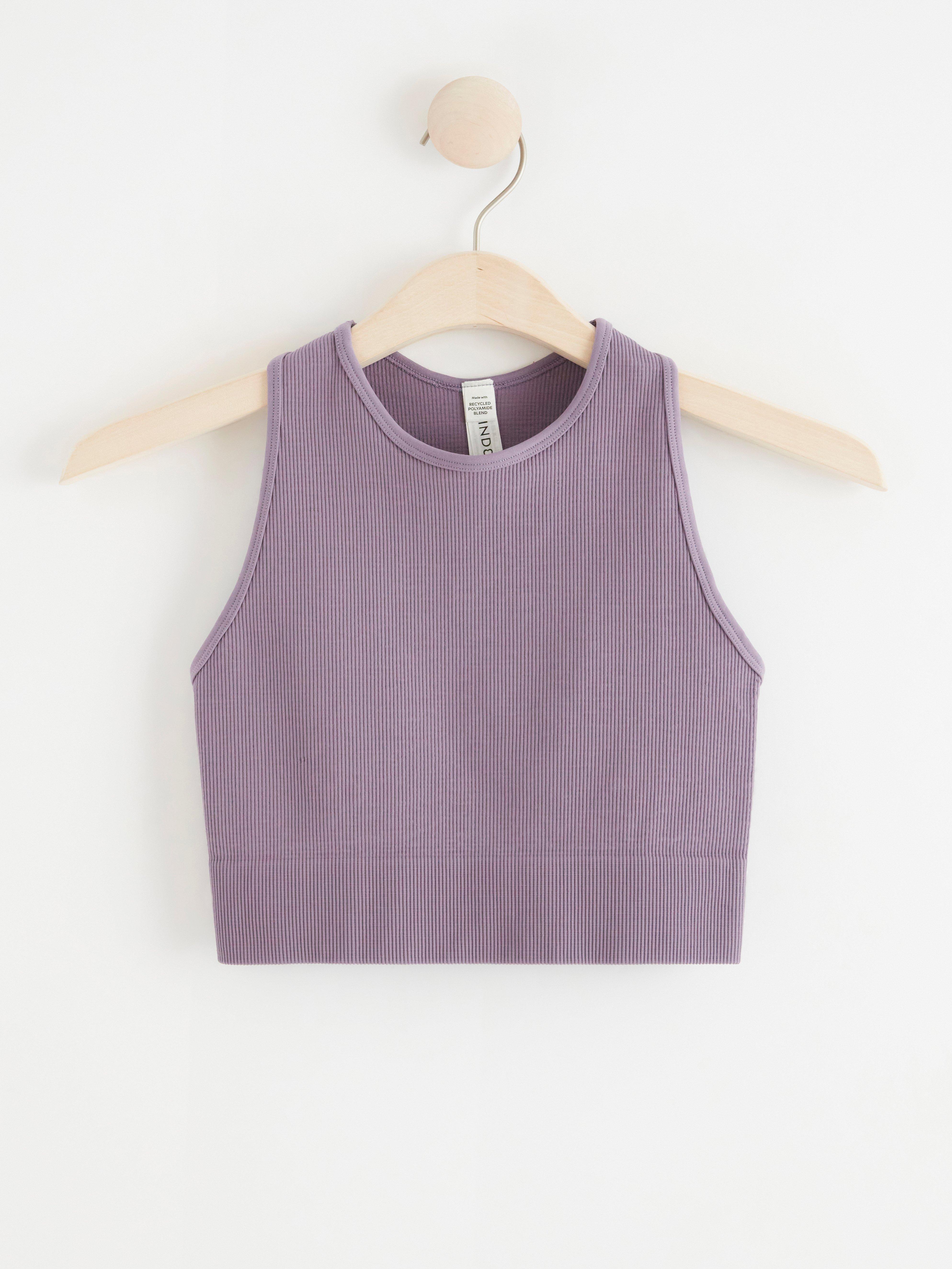 Seamless ribbed sports top