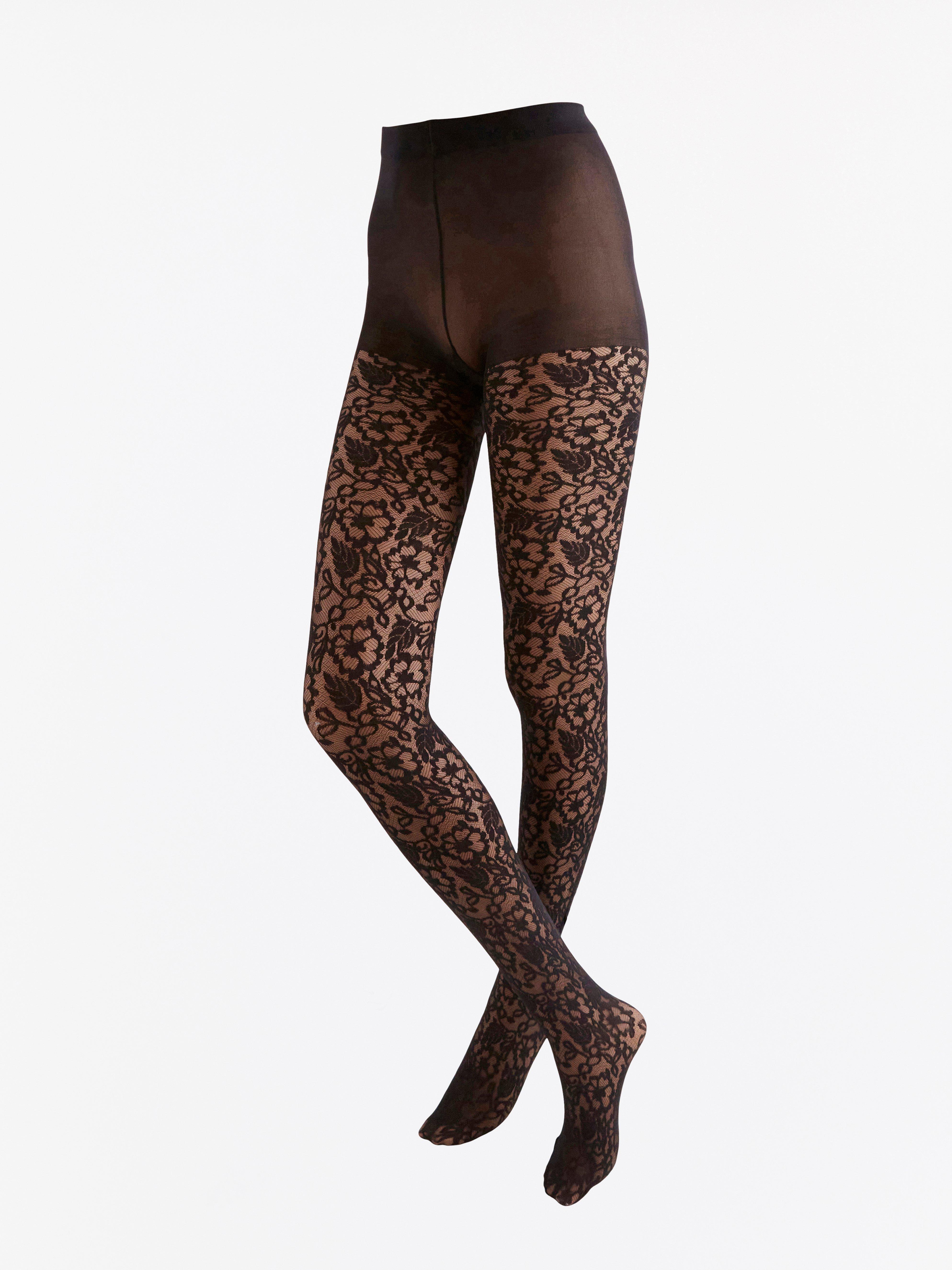 Black lace hotsell tights uk