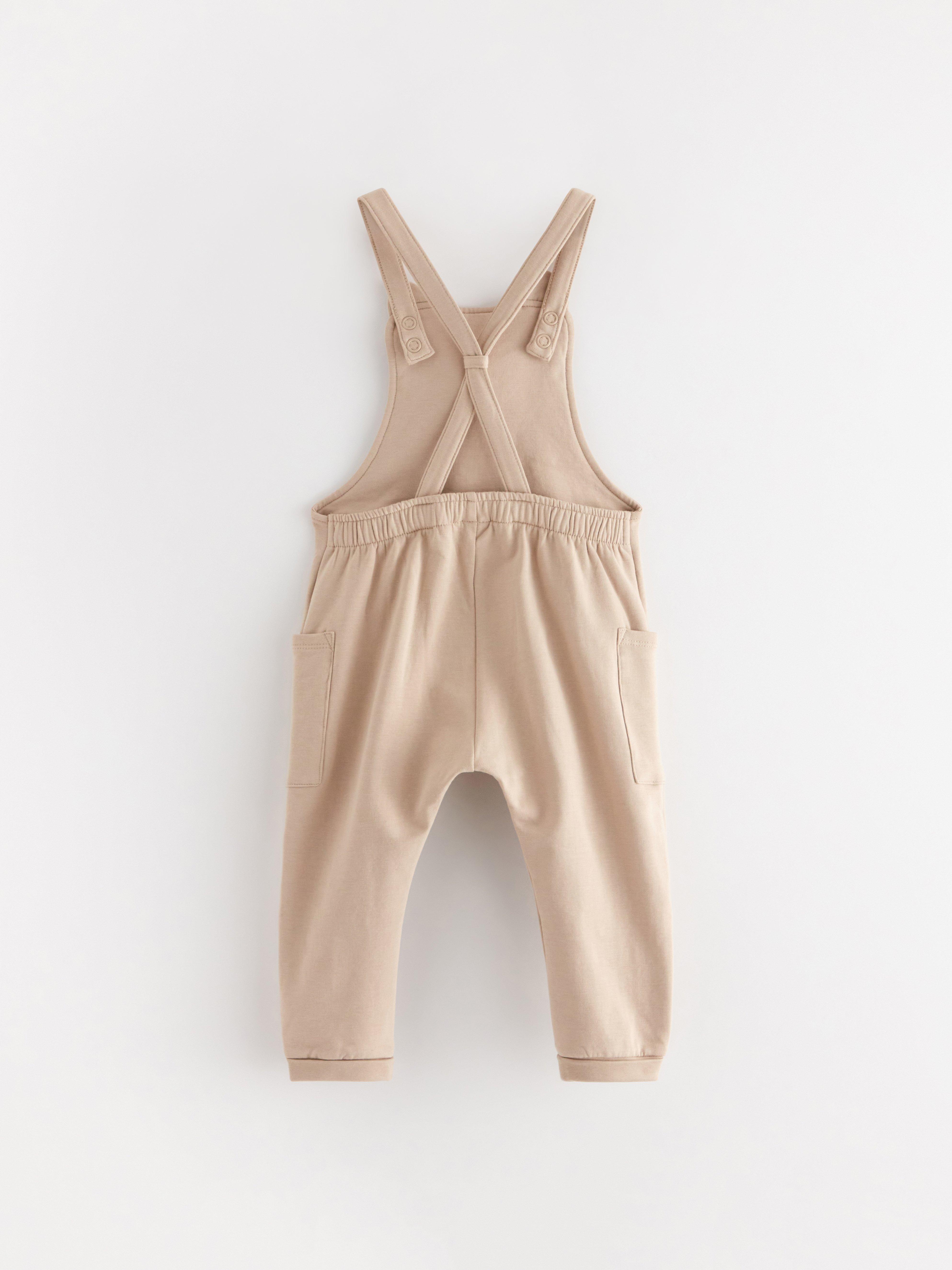 Bib Trousers - Kids Wear - Beige