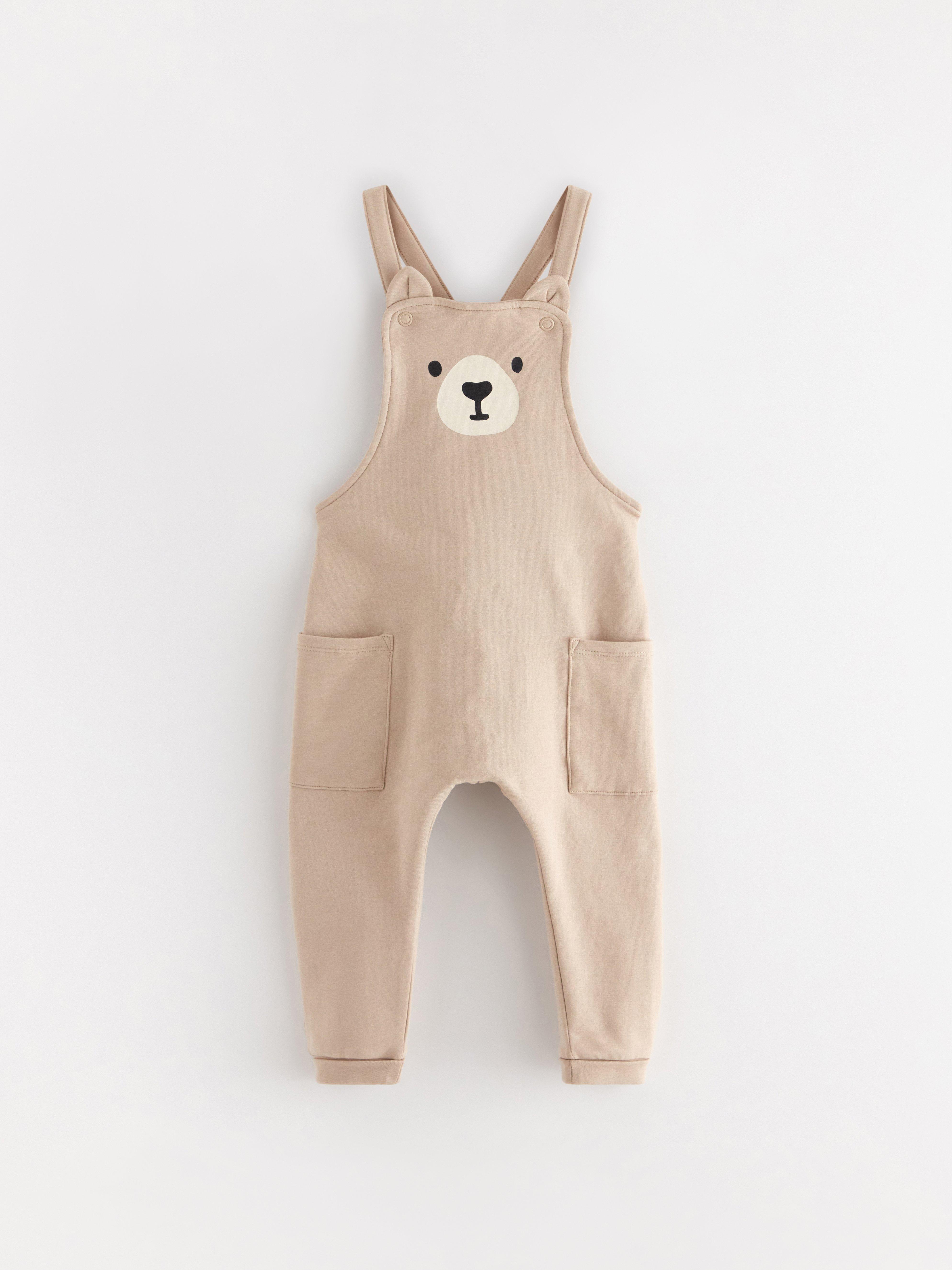 Bib Trousers - Kids Wear - Beige