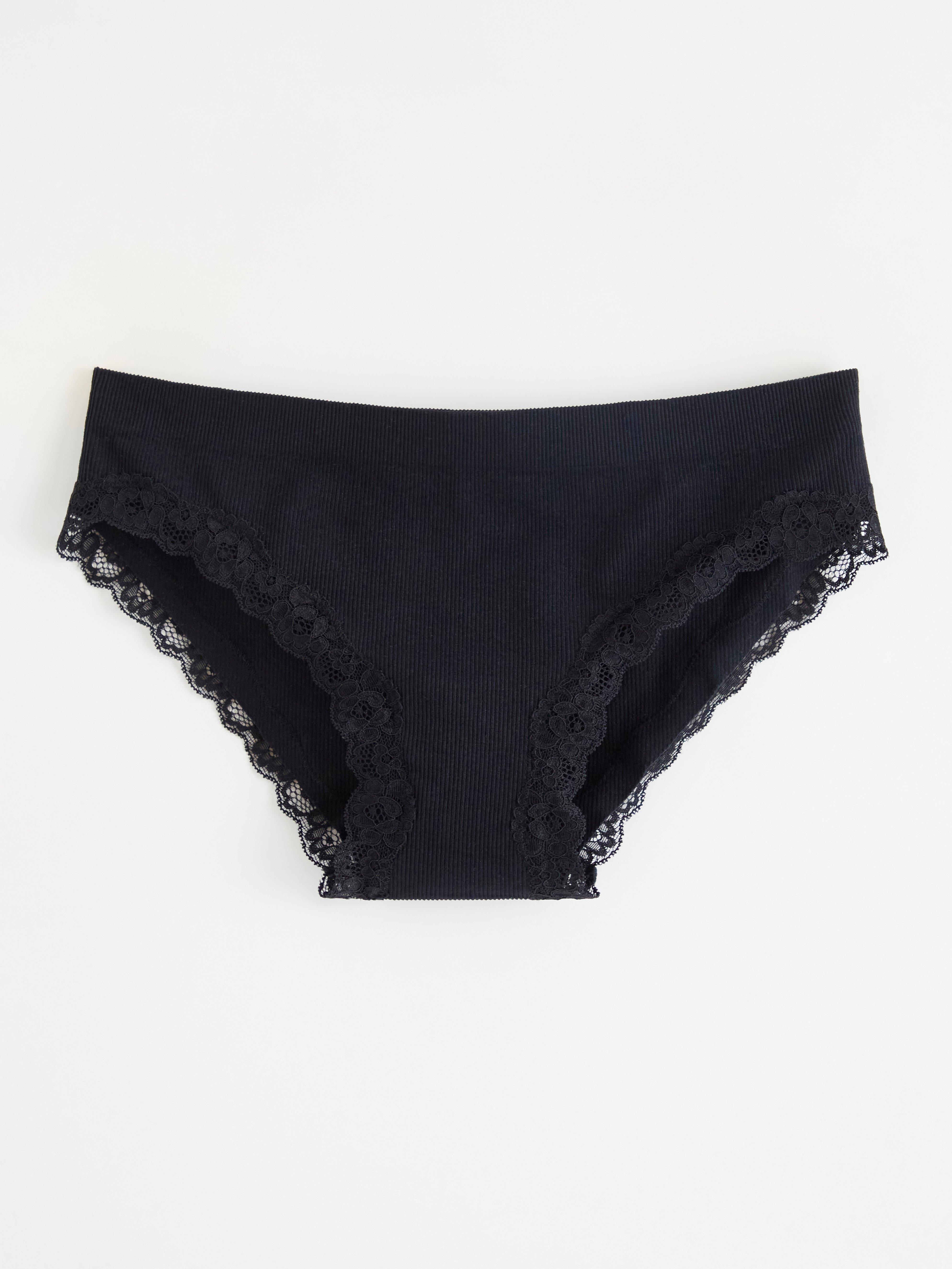 Bikini s klasickým pasem - Spodní prádlo - Černá