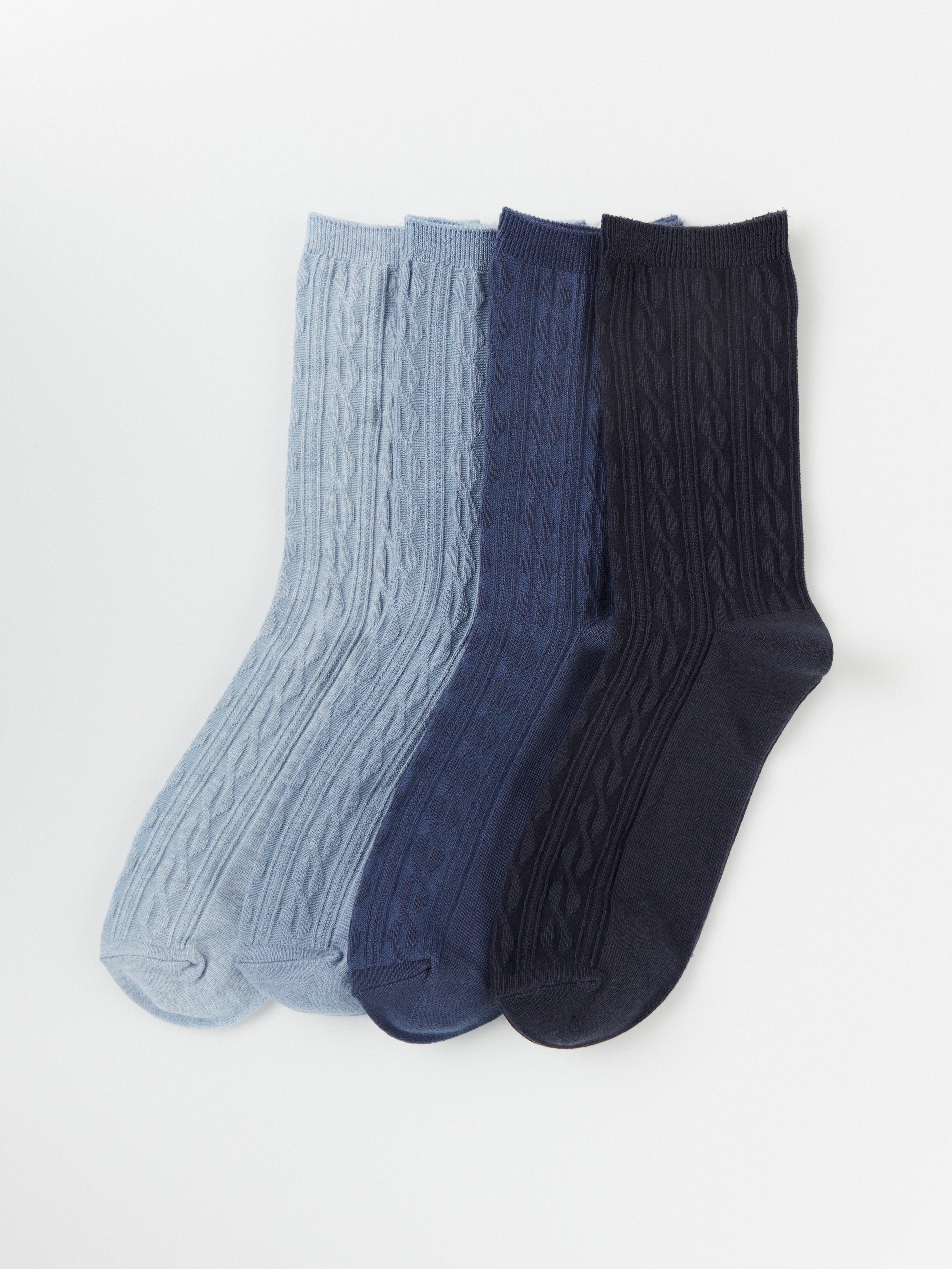 4-pack kabelstickade strumpor