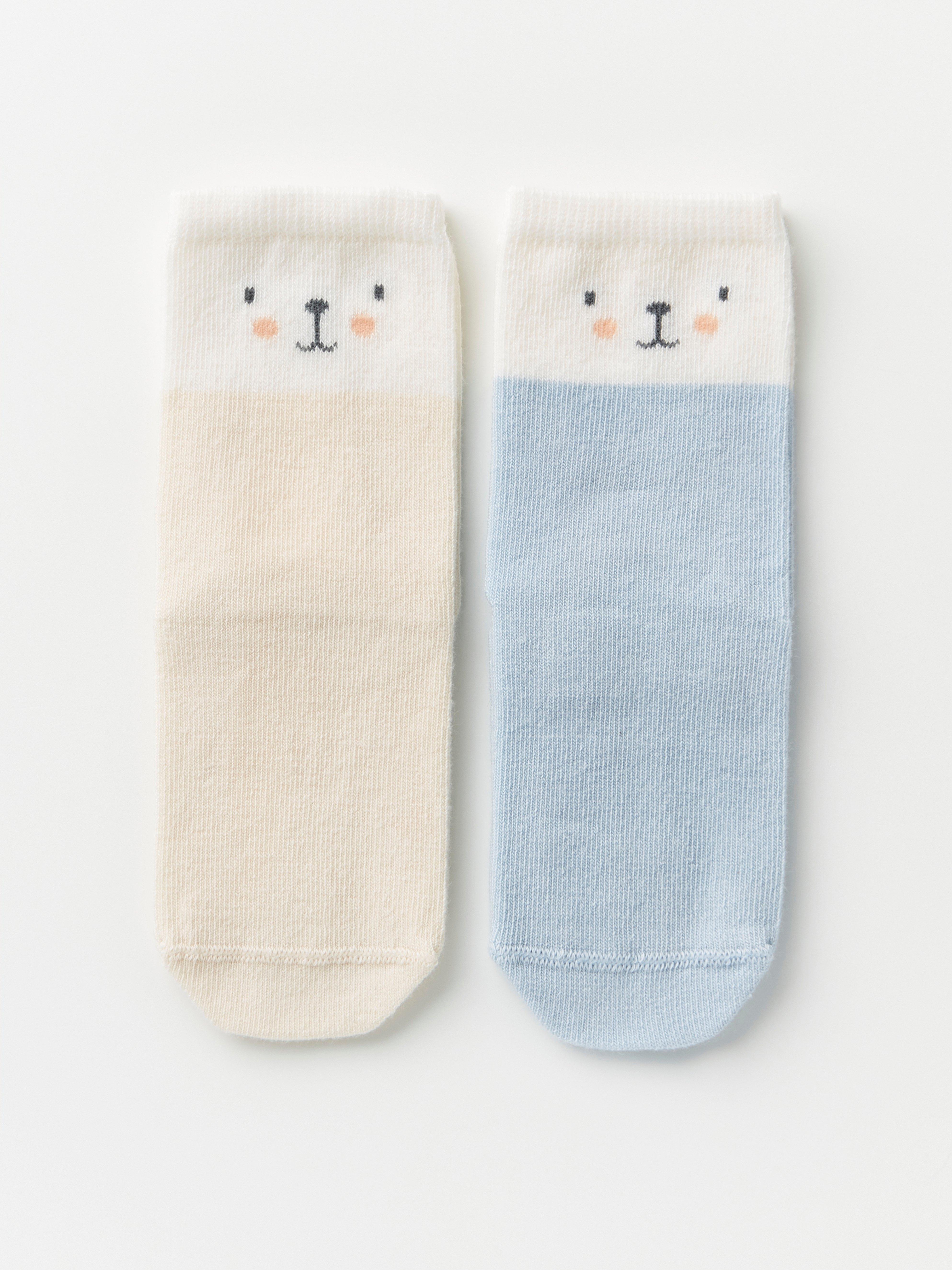 2-pack socks with antislip