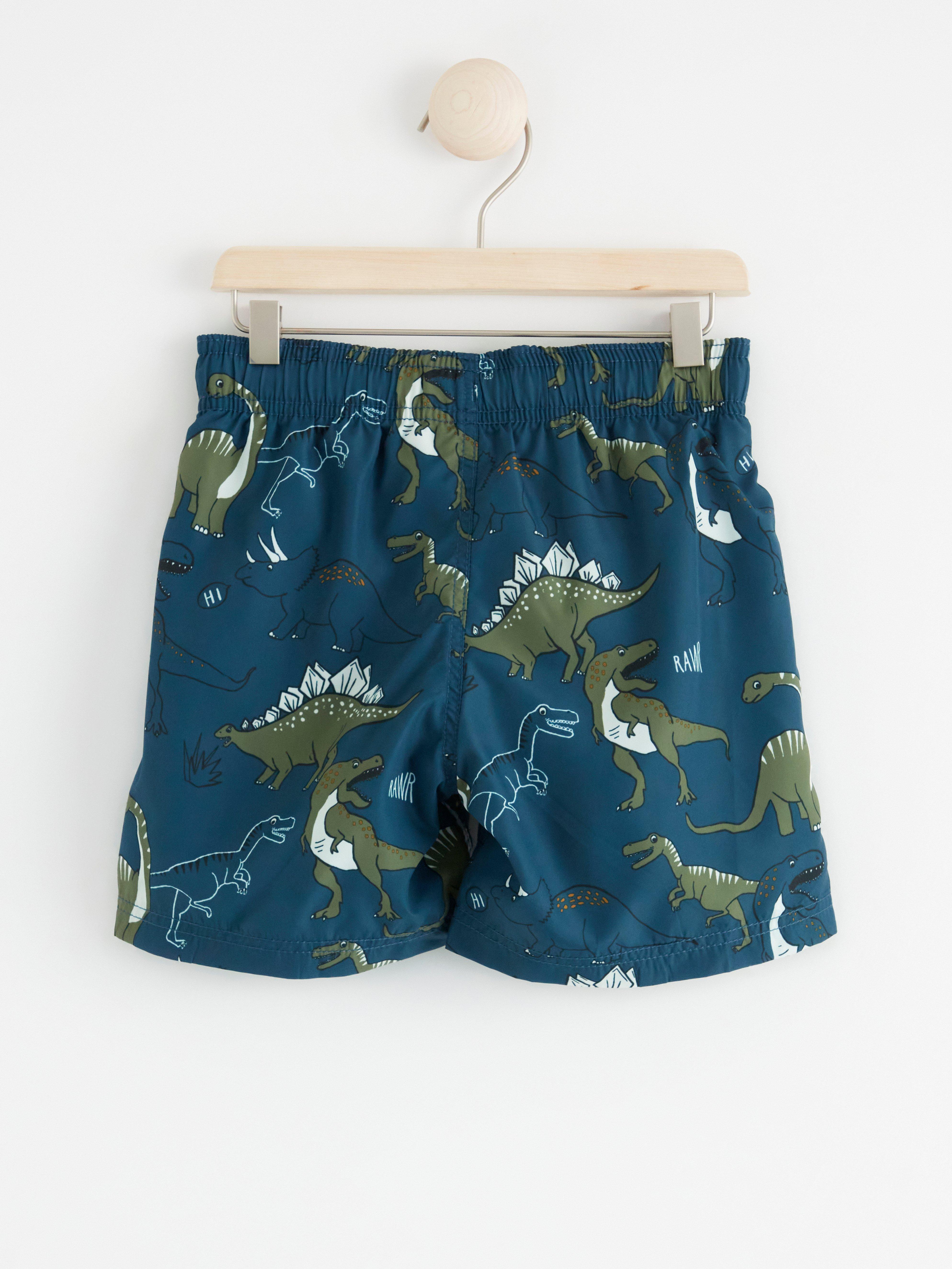 dinosaur swimming trunks