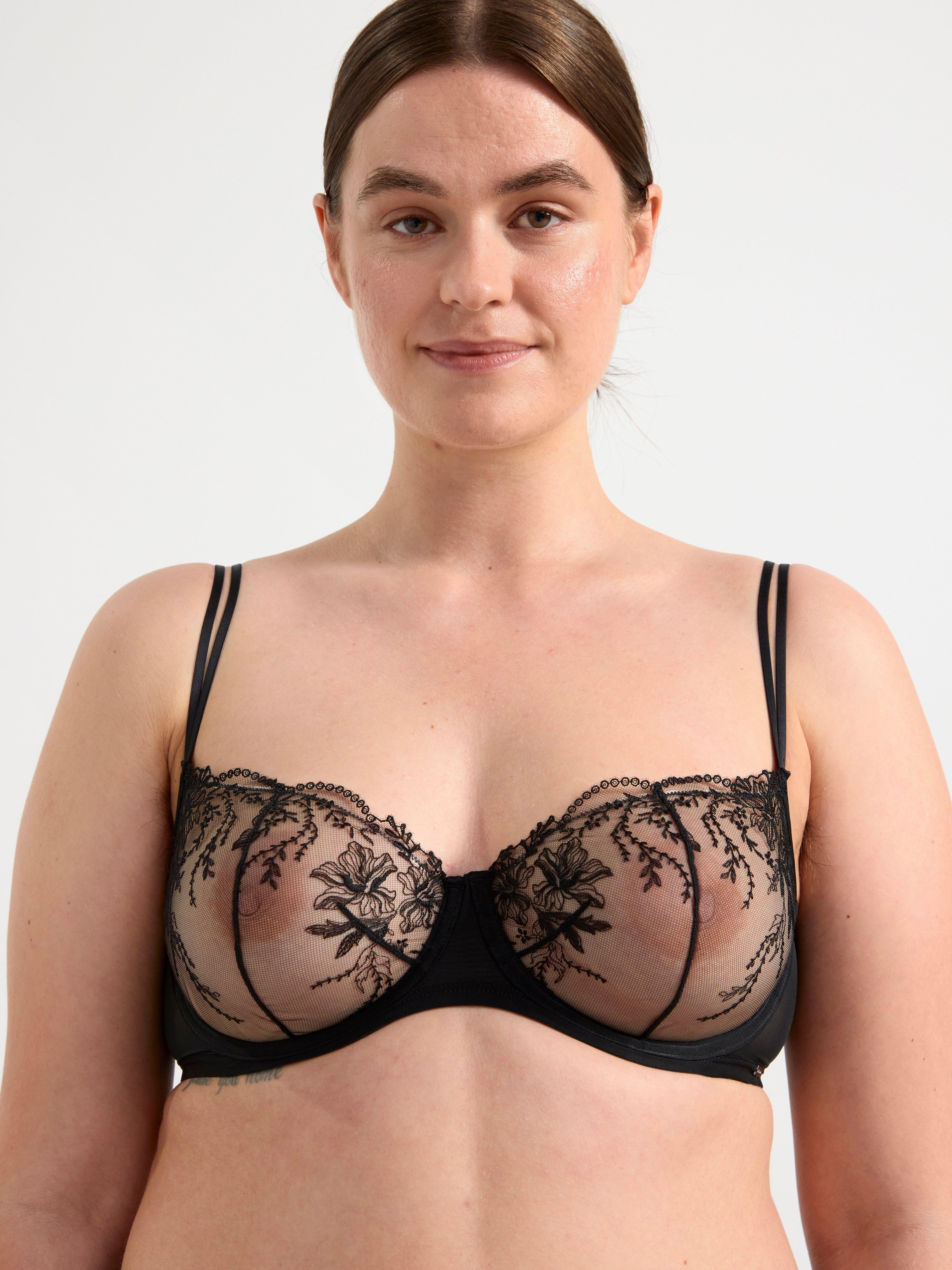 A woman in a Senna bra from the ella m collection.