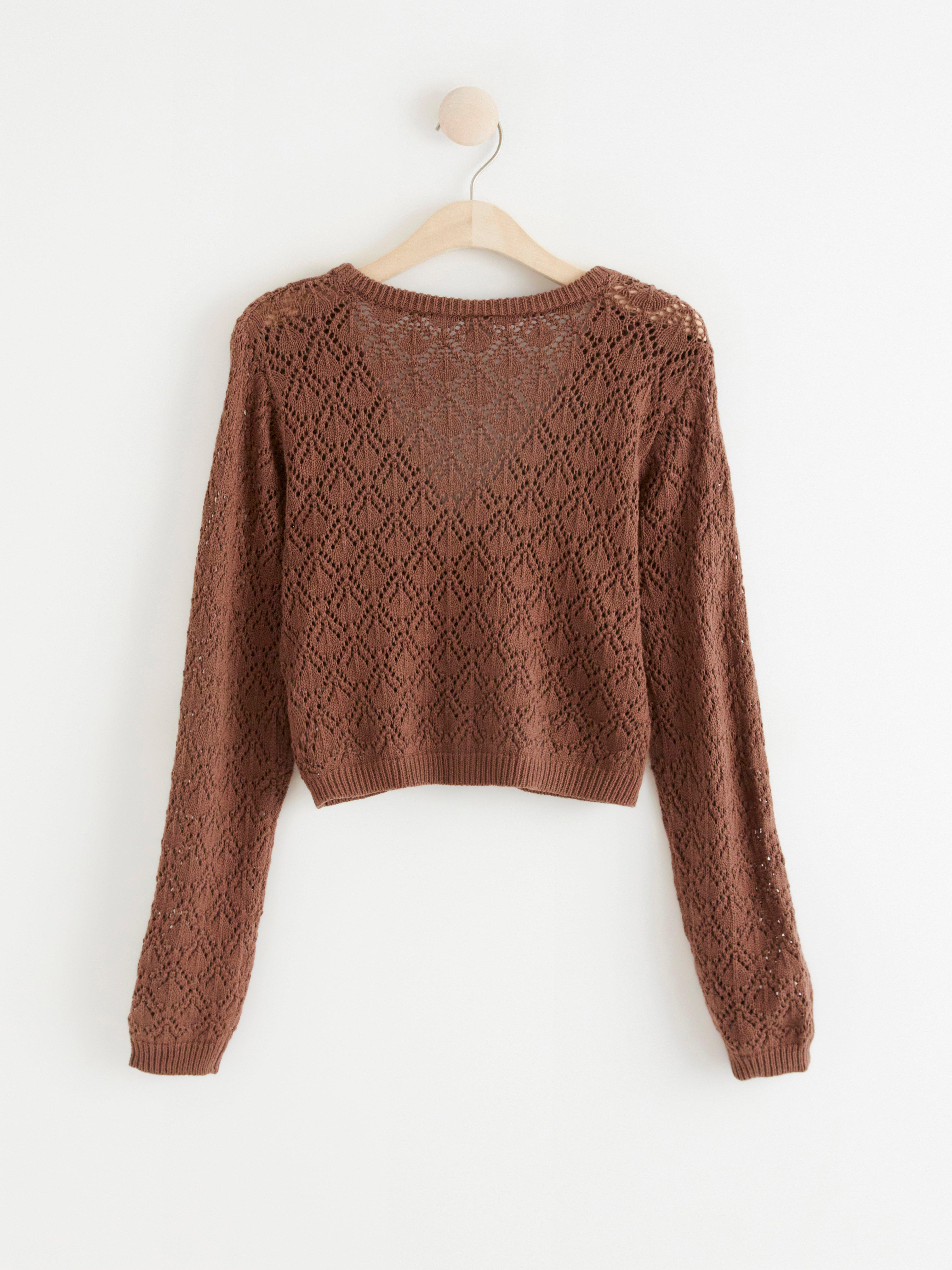 Cardigan - Barn - Brun