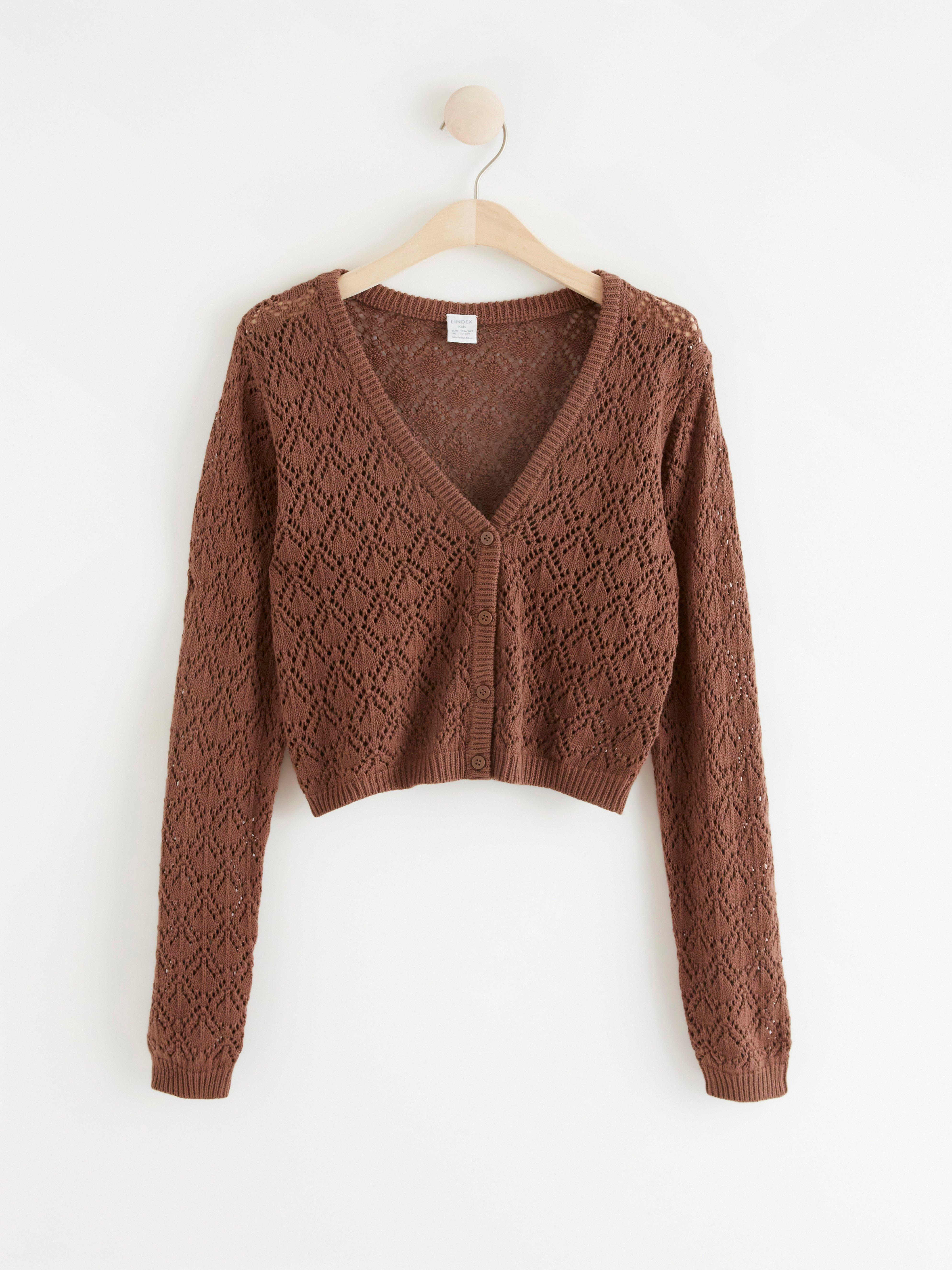 Cardigan - Barn - Brun