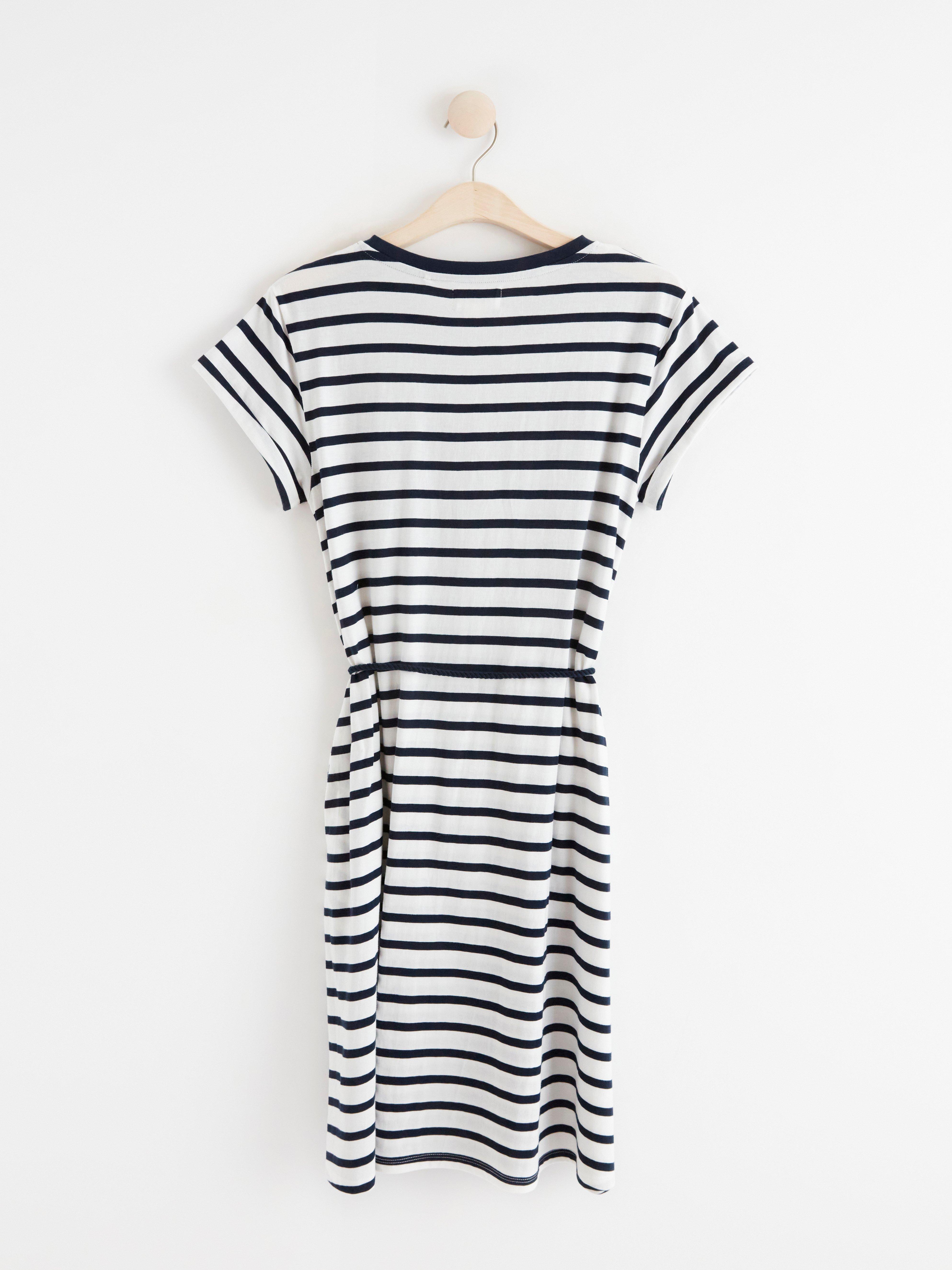 Striped t shirt dress on sale h&m