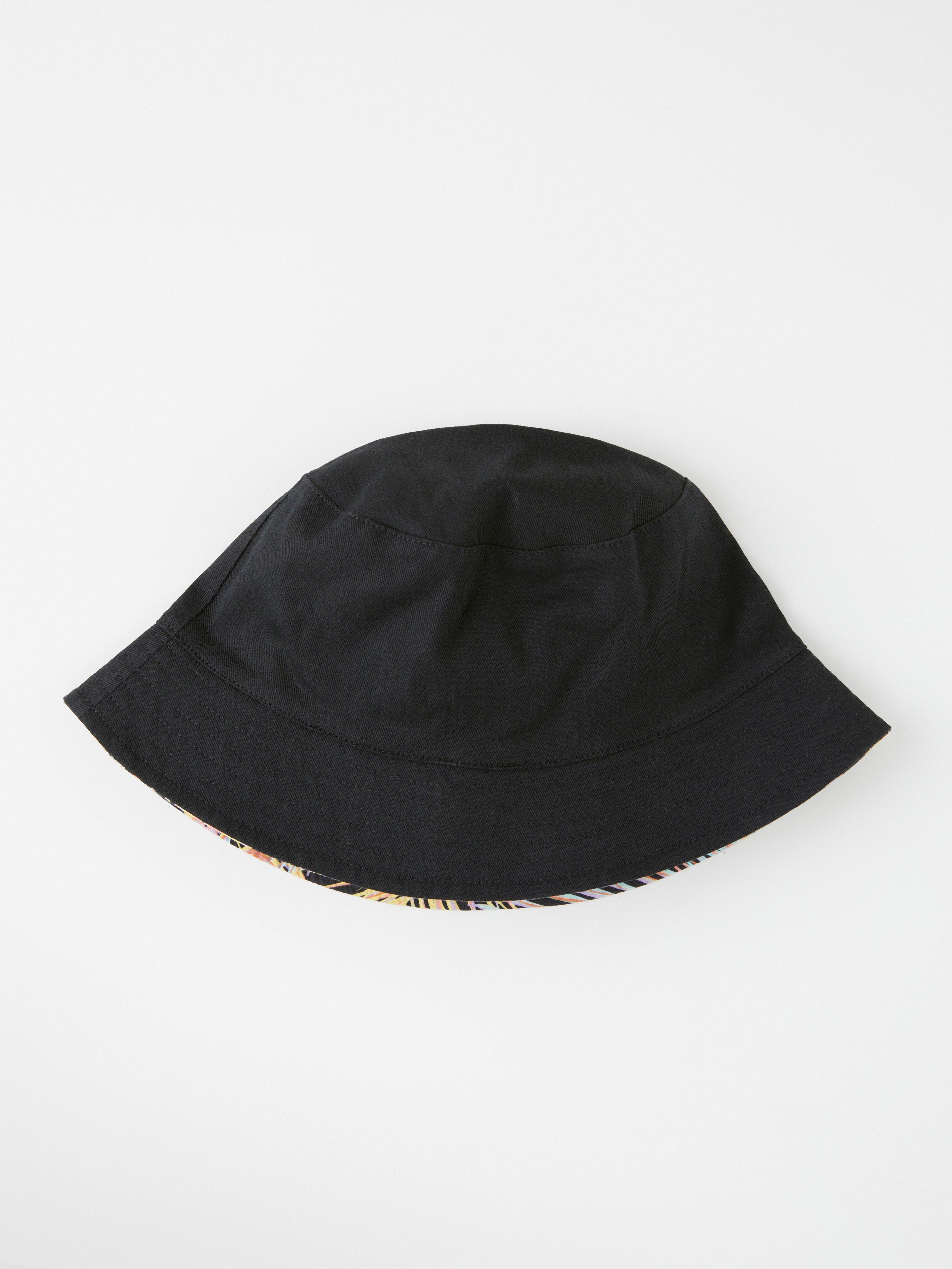 Vändbar bucket hat med palmblad