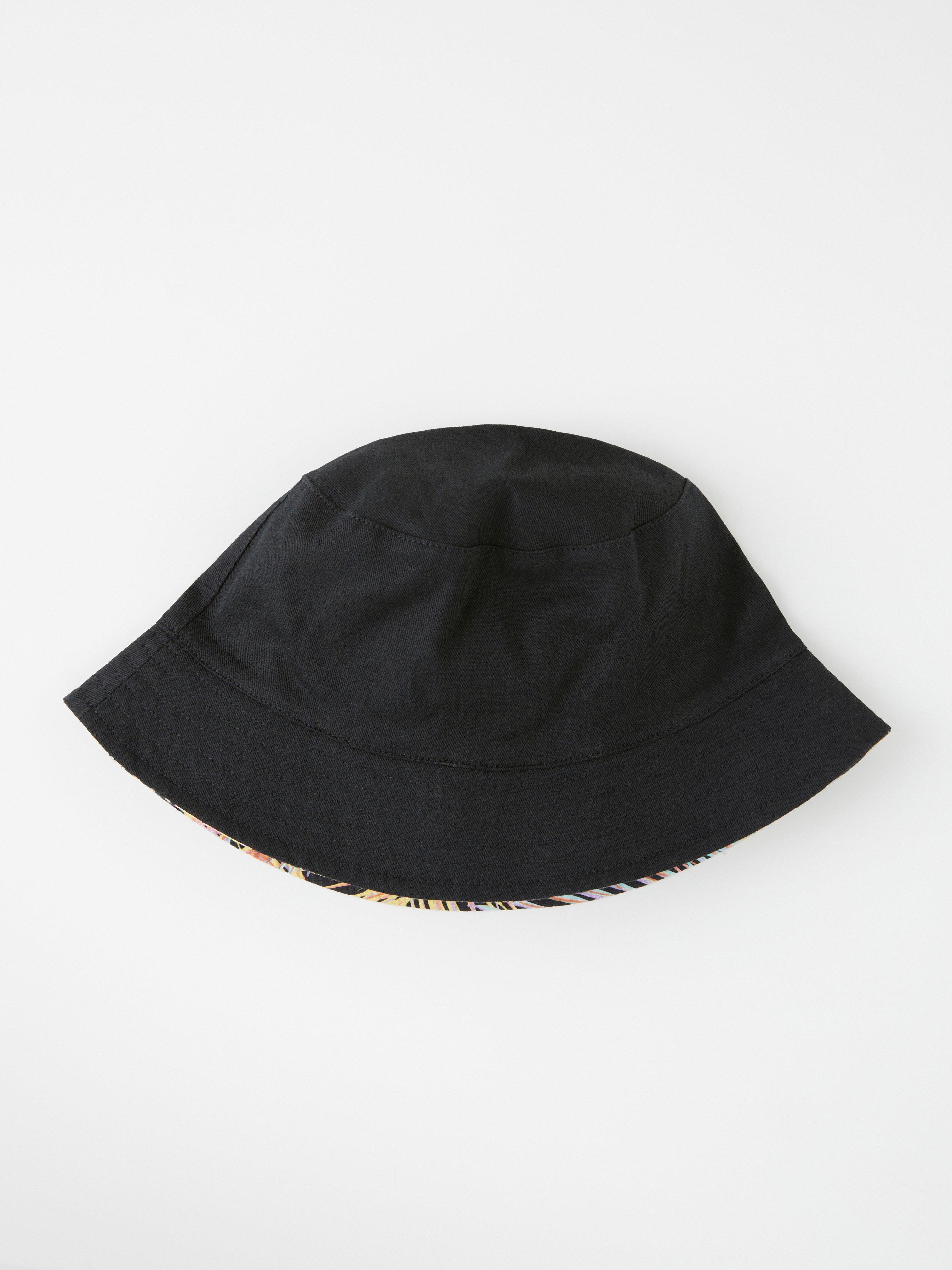 Vändbar bucket hat med palmblad