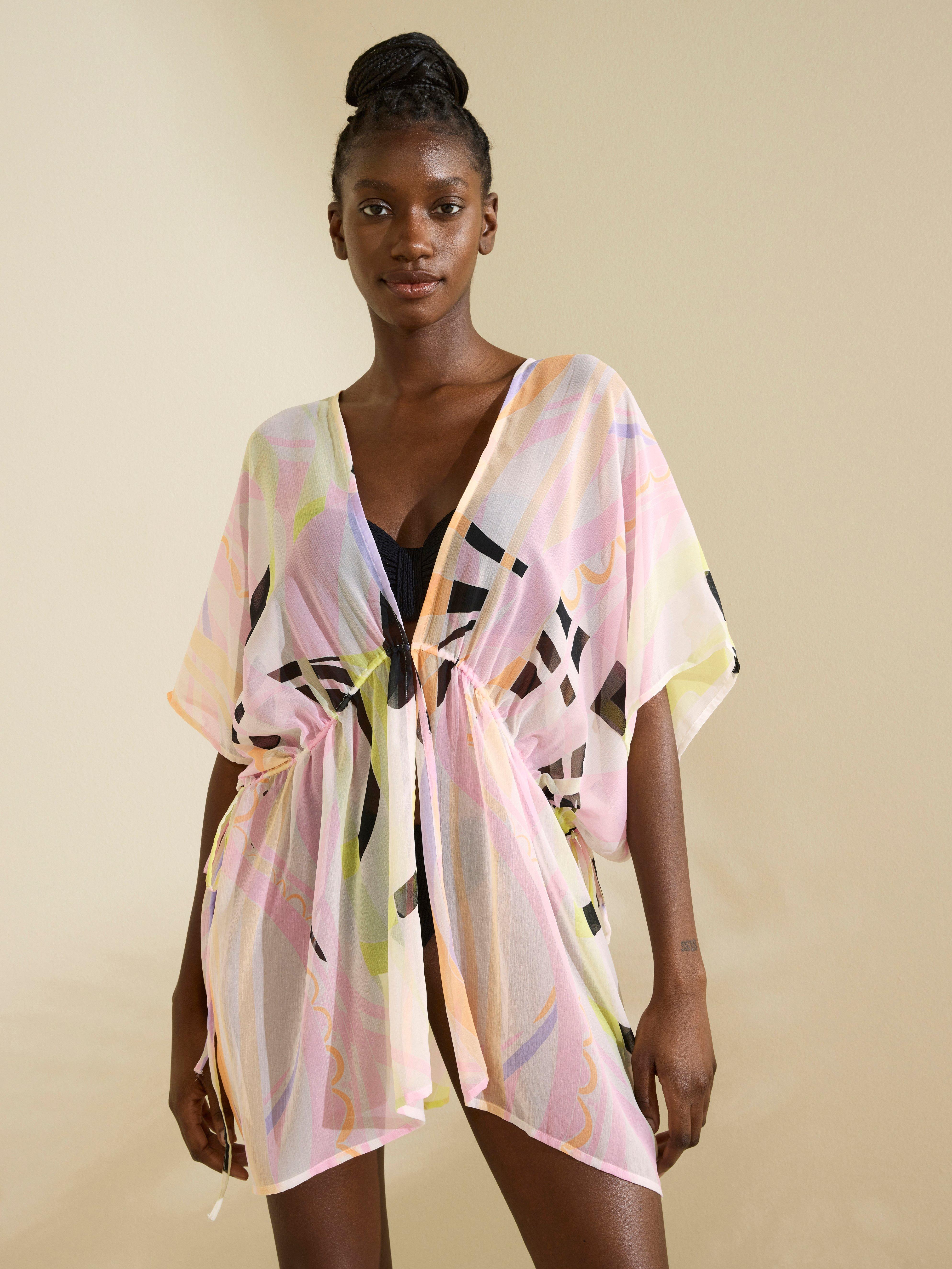 chiffon beach kaftan