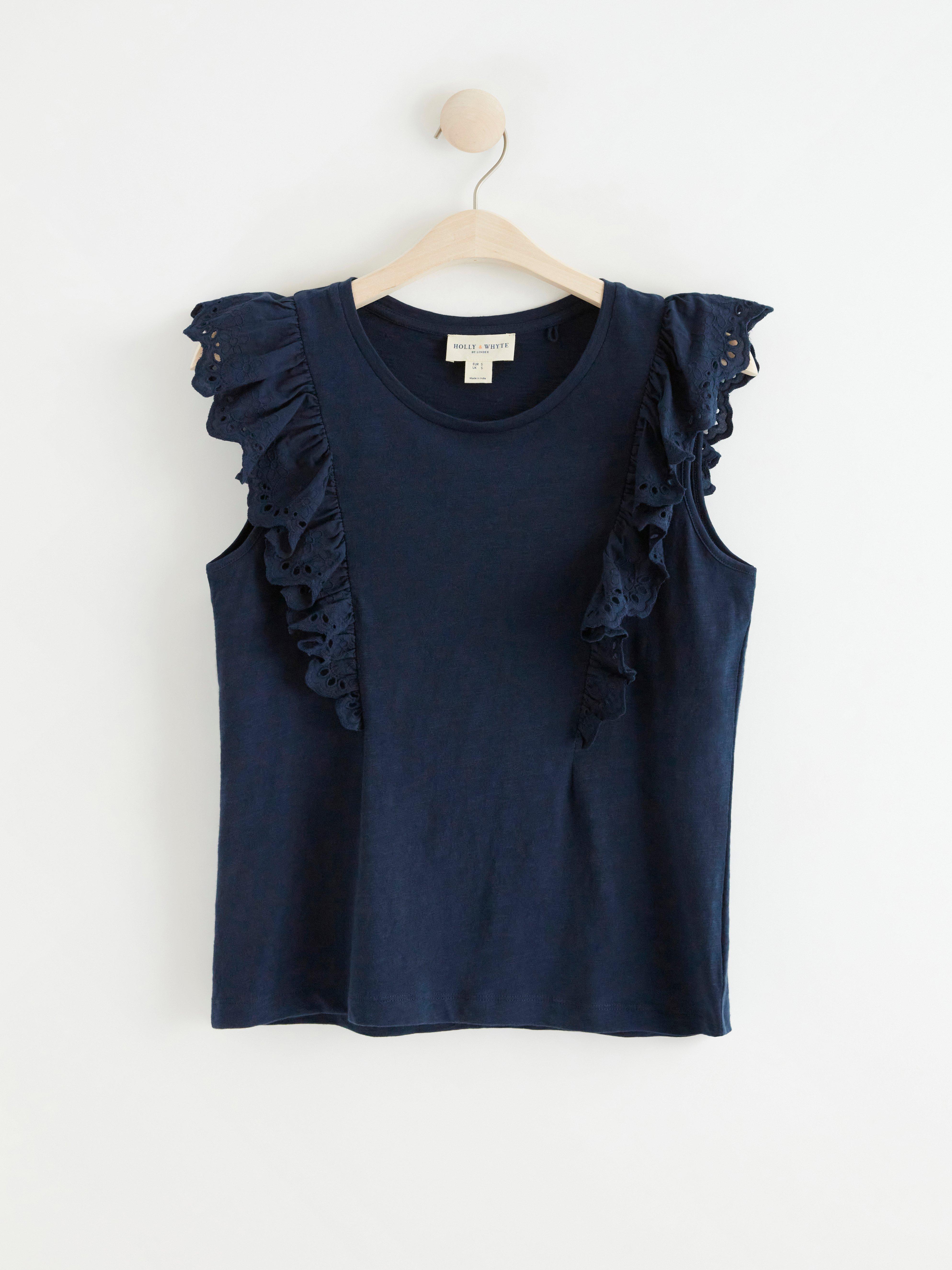 Sleeveless top with ruffles Lindex