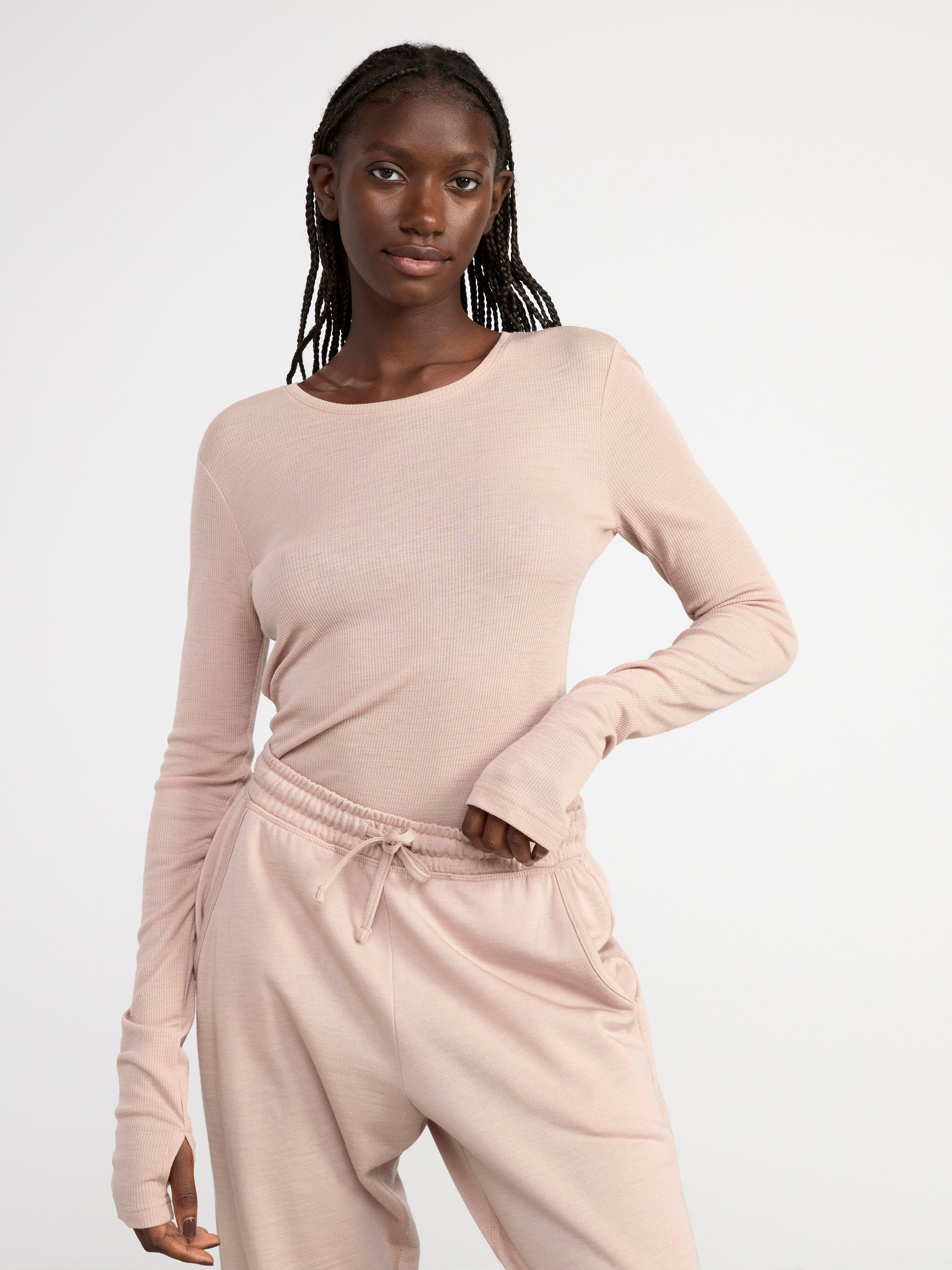 Ribbad topp i merinoull