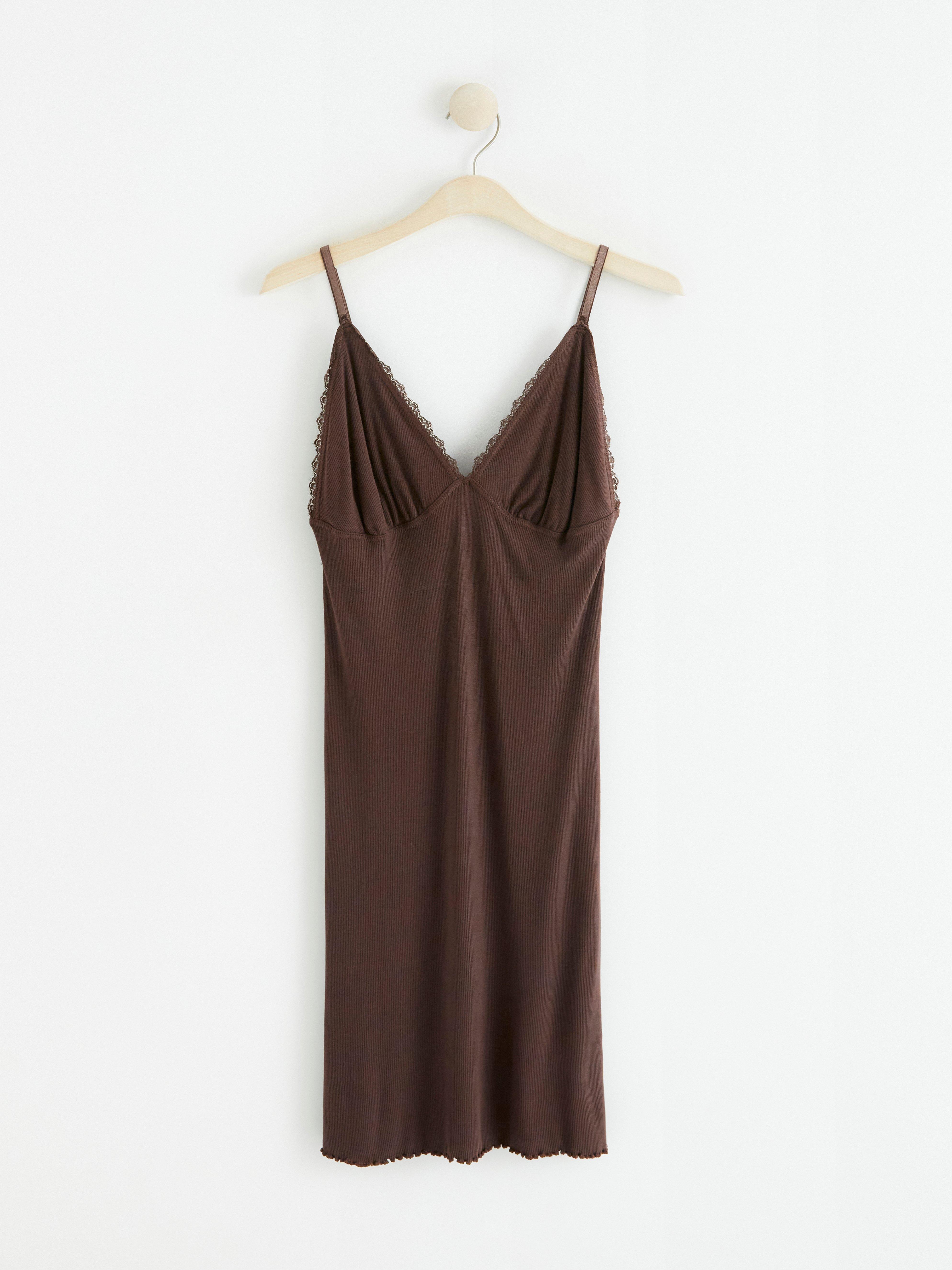 Night Slip - Lingerie - Brown