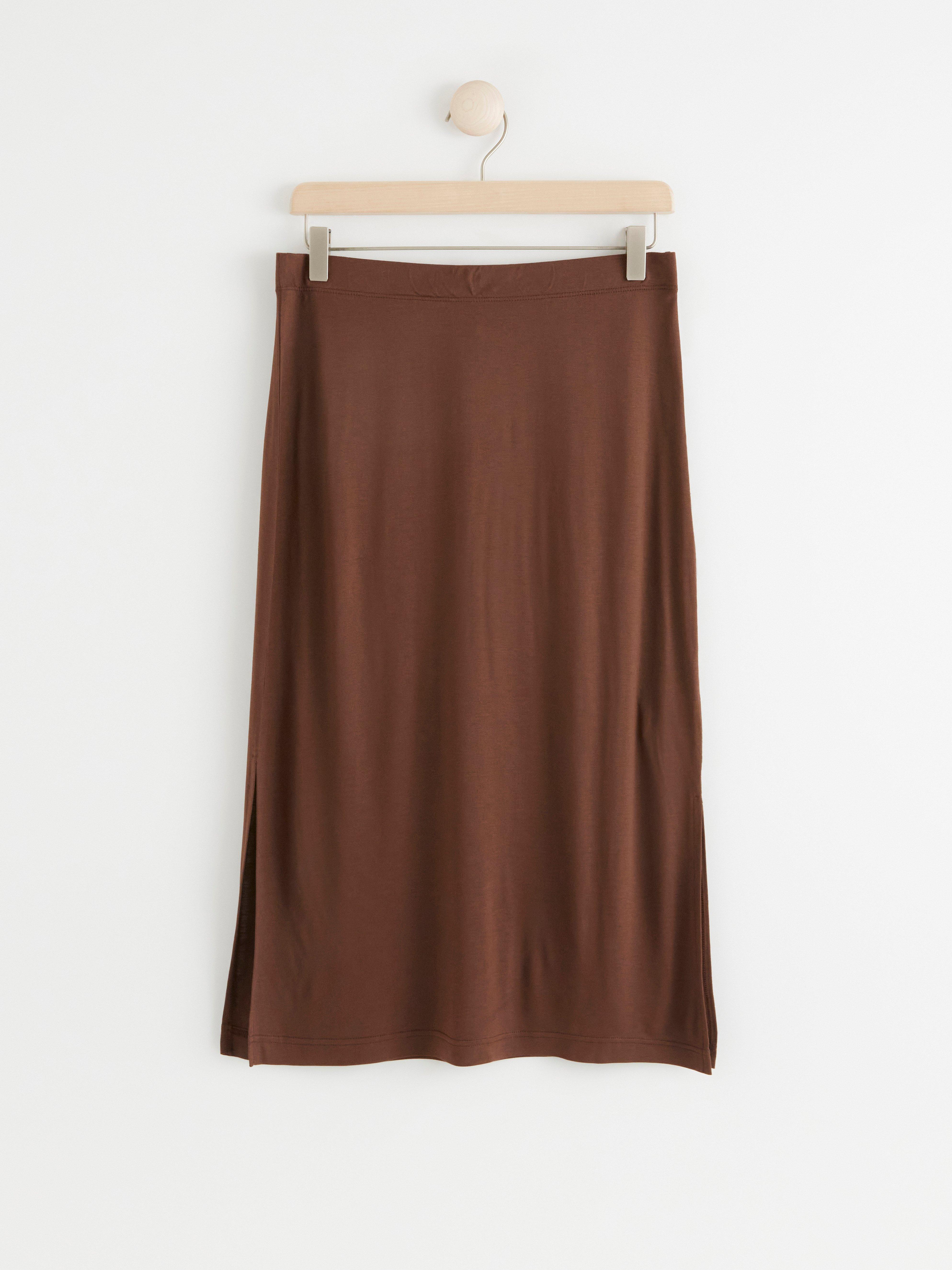 Brown jersey hotsell skirt uk