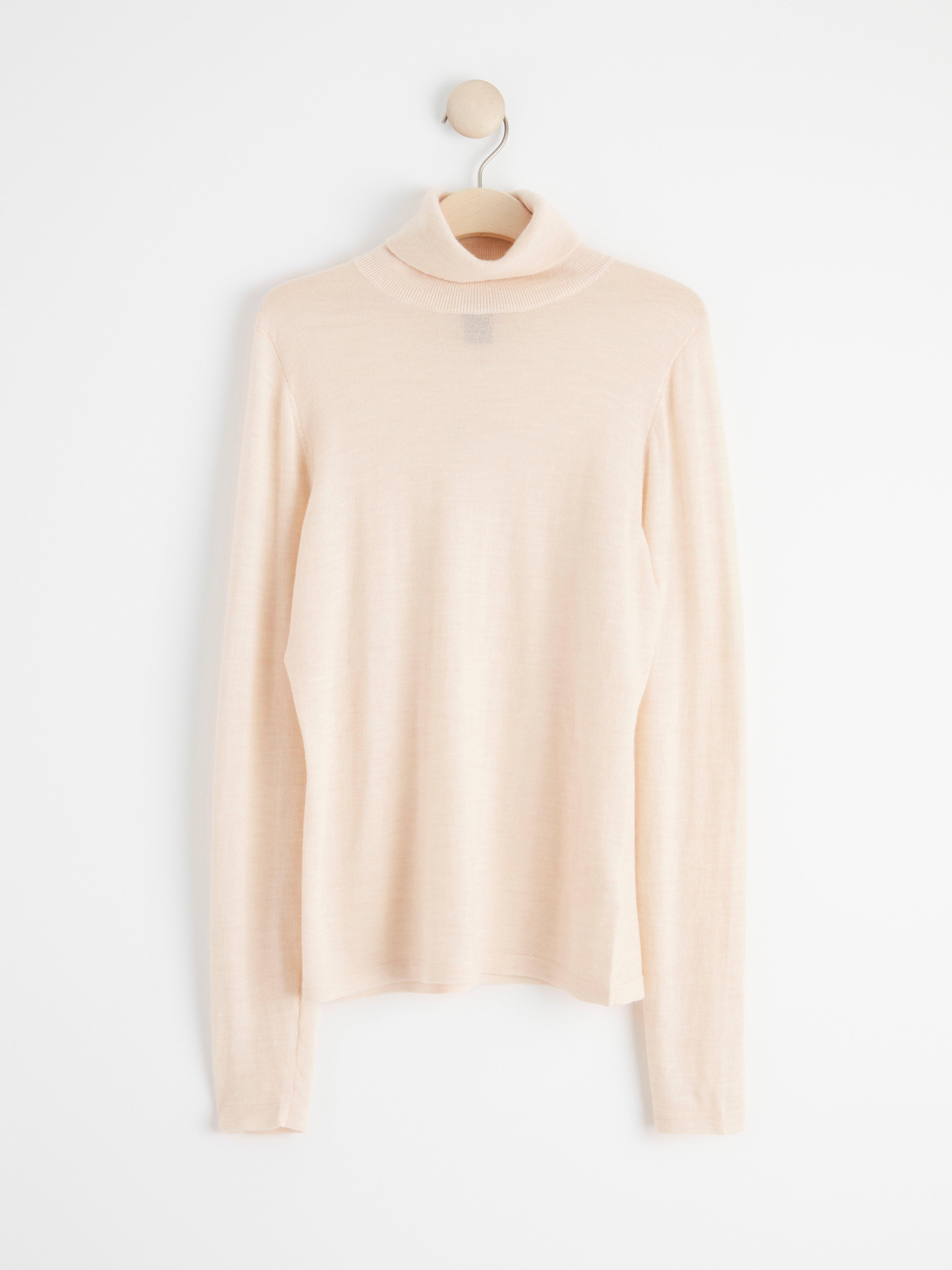 Turtle Neck Sweater - Womens Wear - Beige