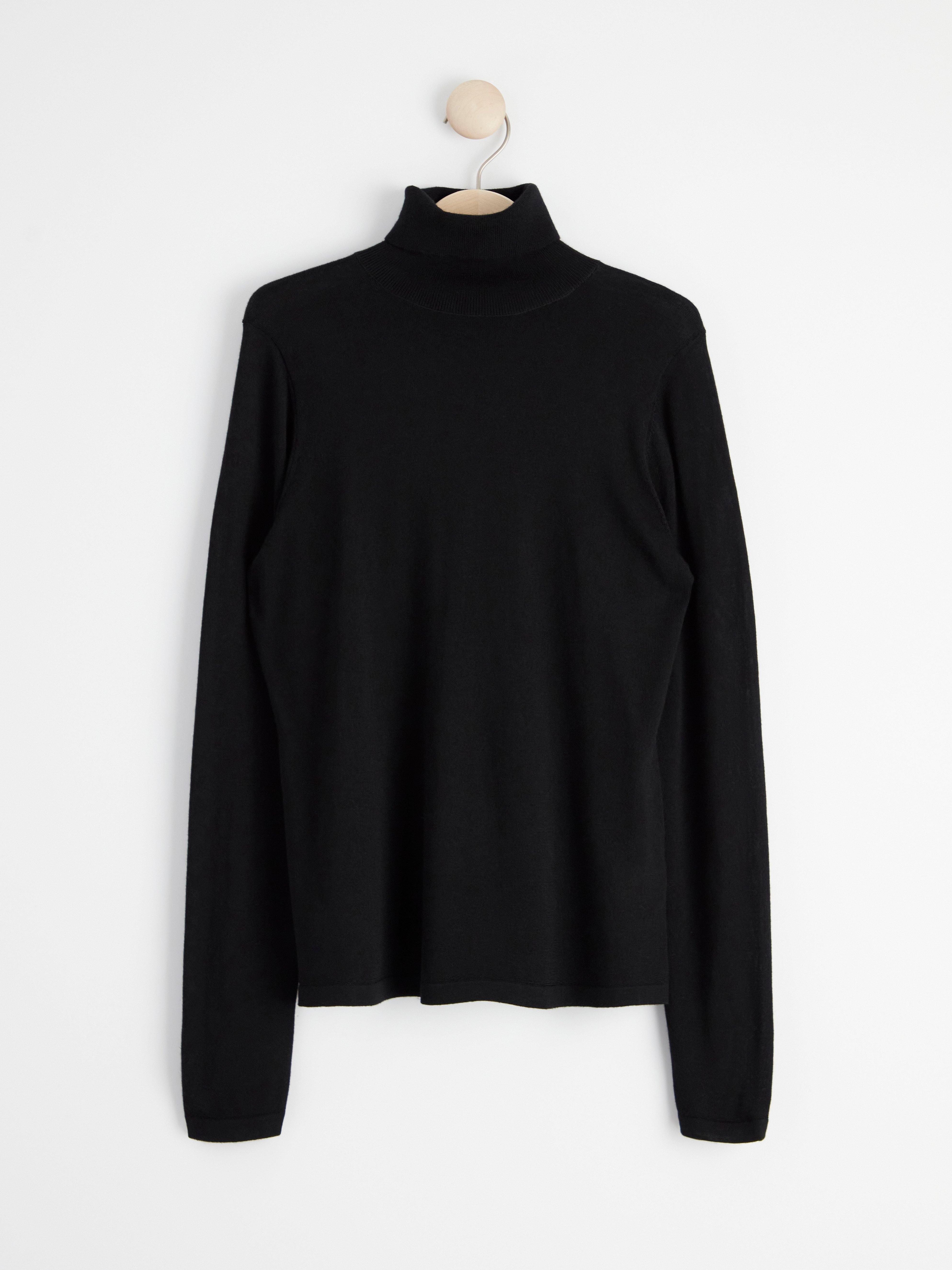 Turtle Neck Sweater - Womens Wear - Black