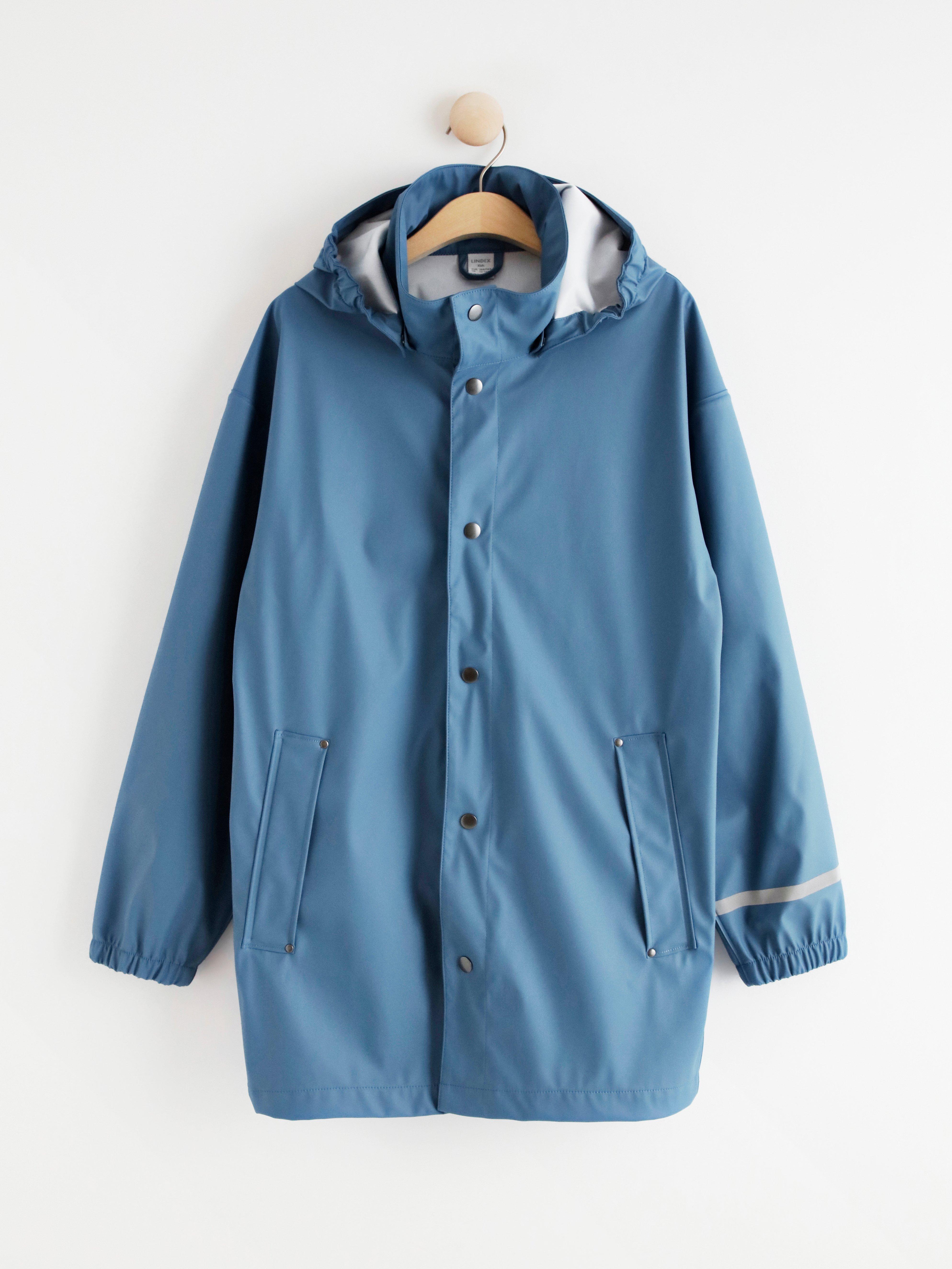 Pale blue clearance rain mac