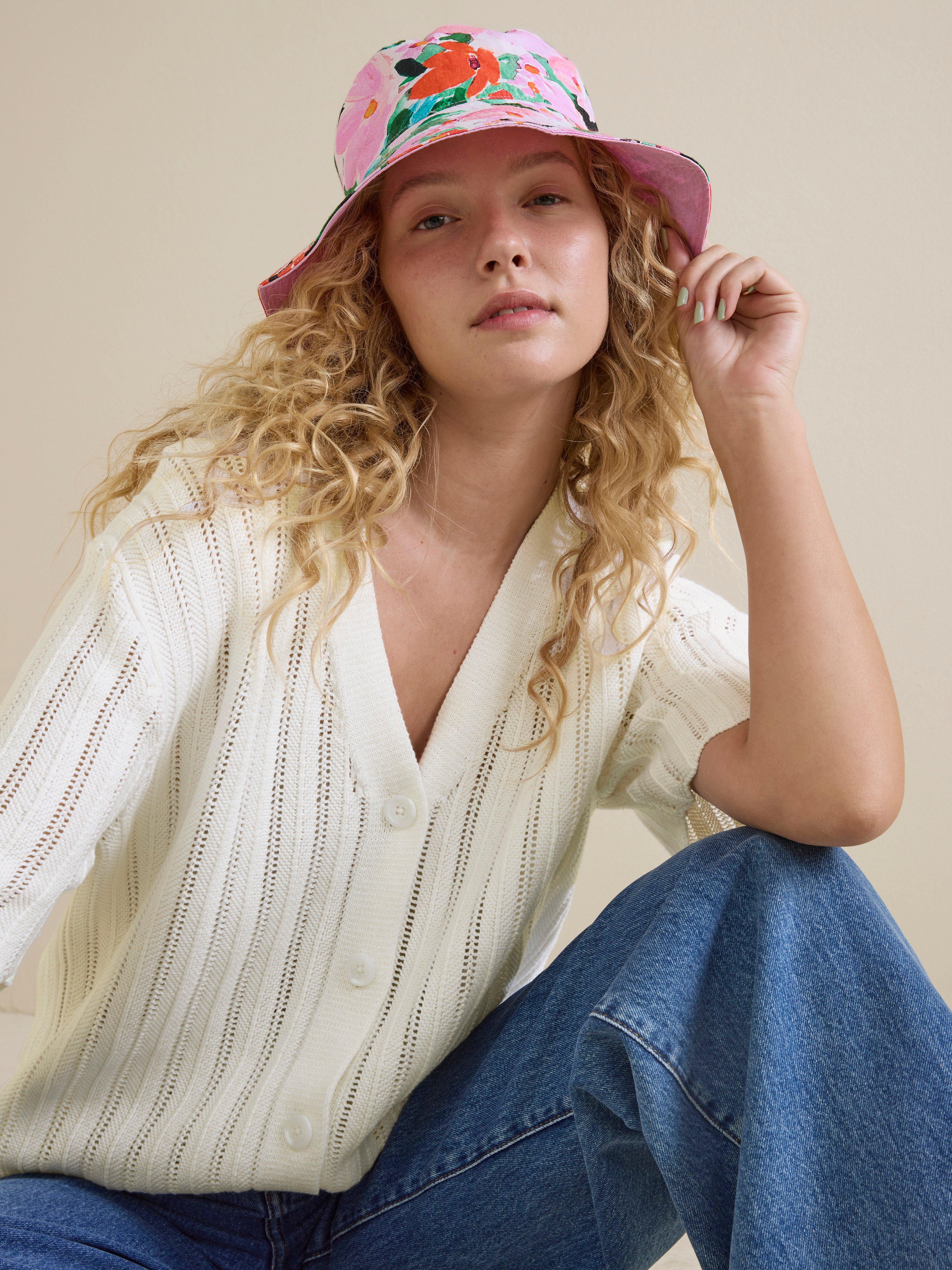 Stickad kortärmad cardigan