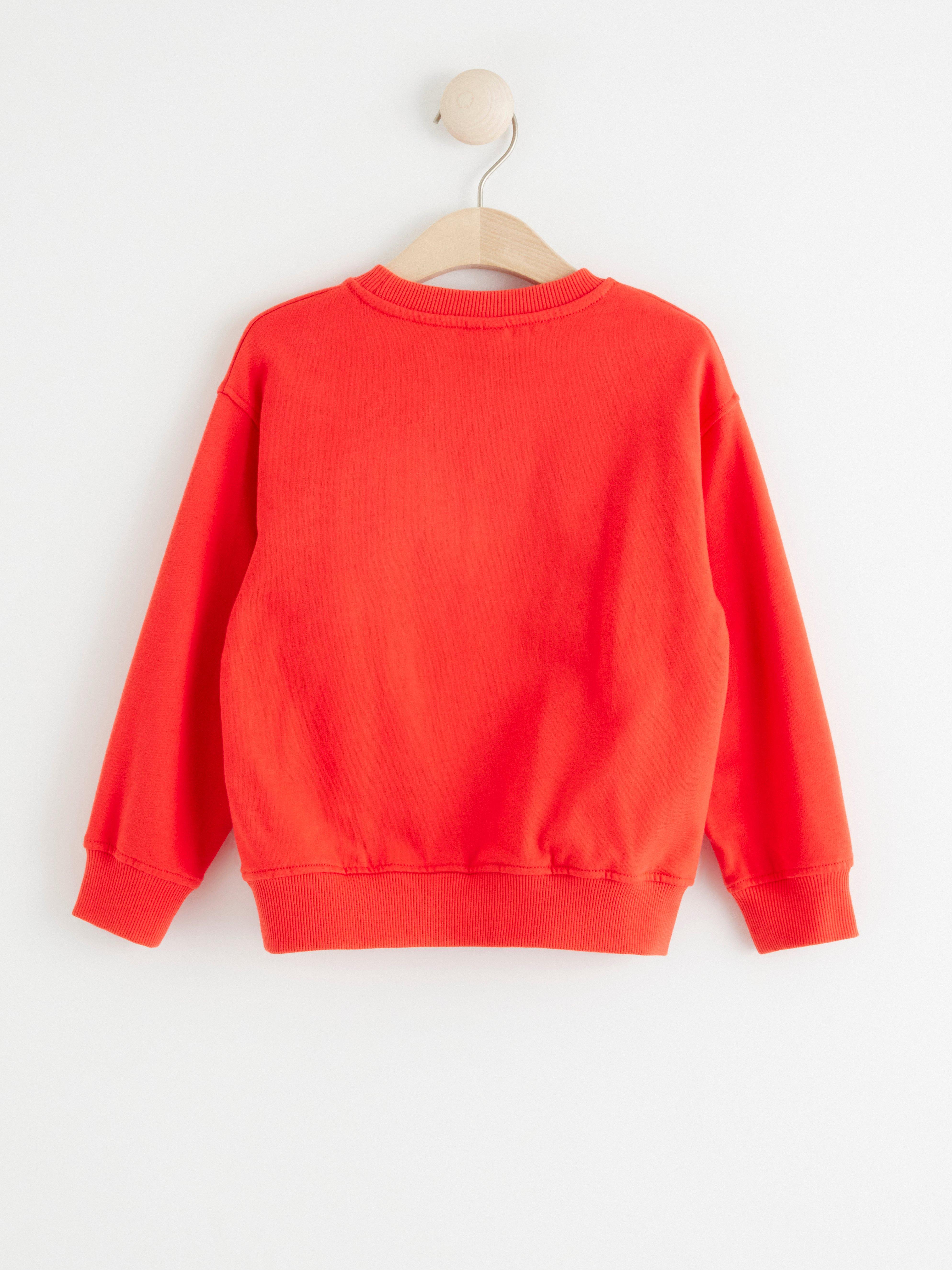 Sweatshirt - Barn - Röd