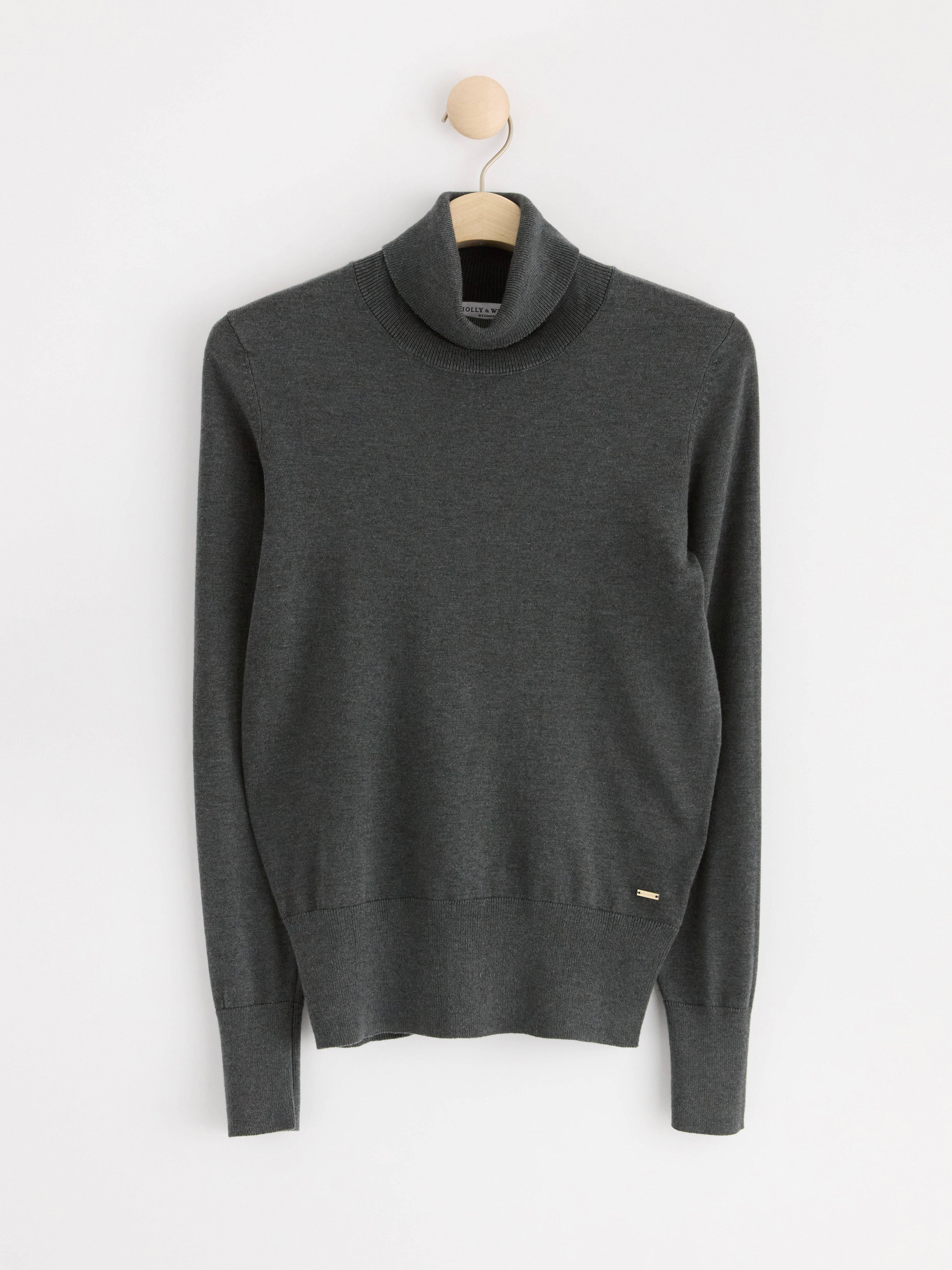 Turtle Neck Sweater - Womens Wear - Grey